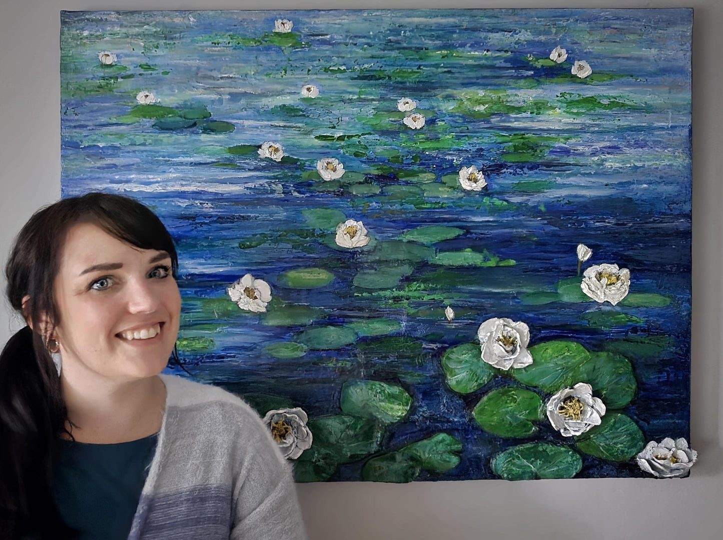 Waterlillies by JK, Acylic on Canvas - Original