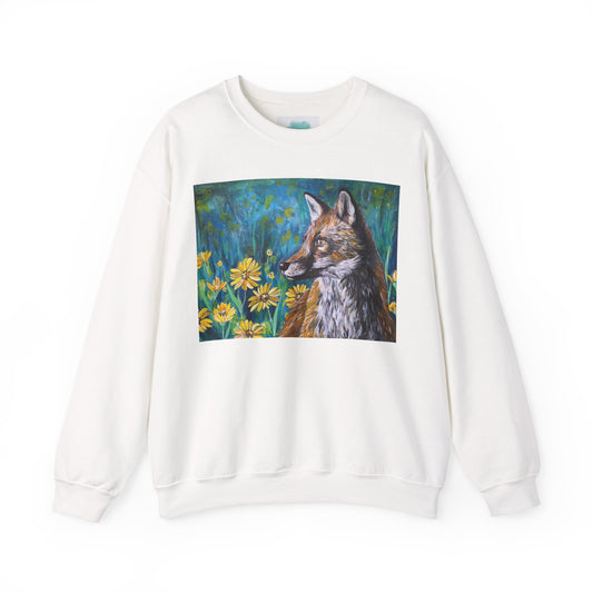 Fox Portrait Crewneck Sweatshirt | Fox Quote Back Print