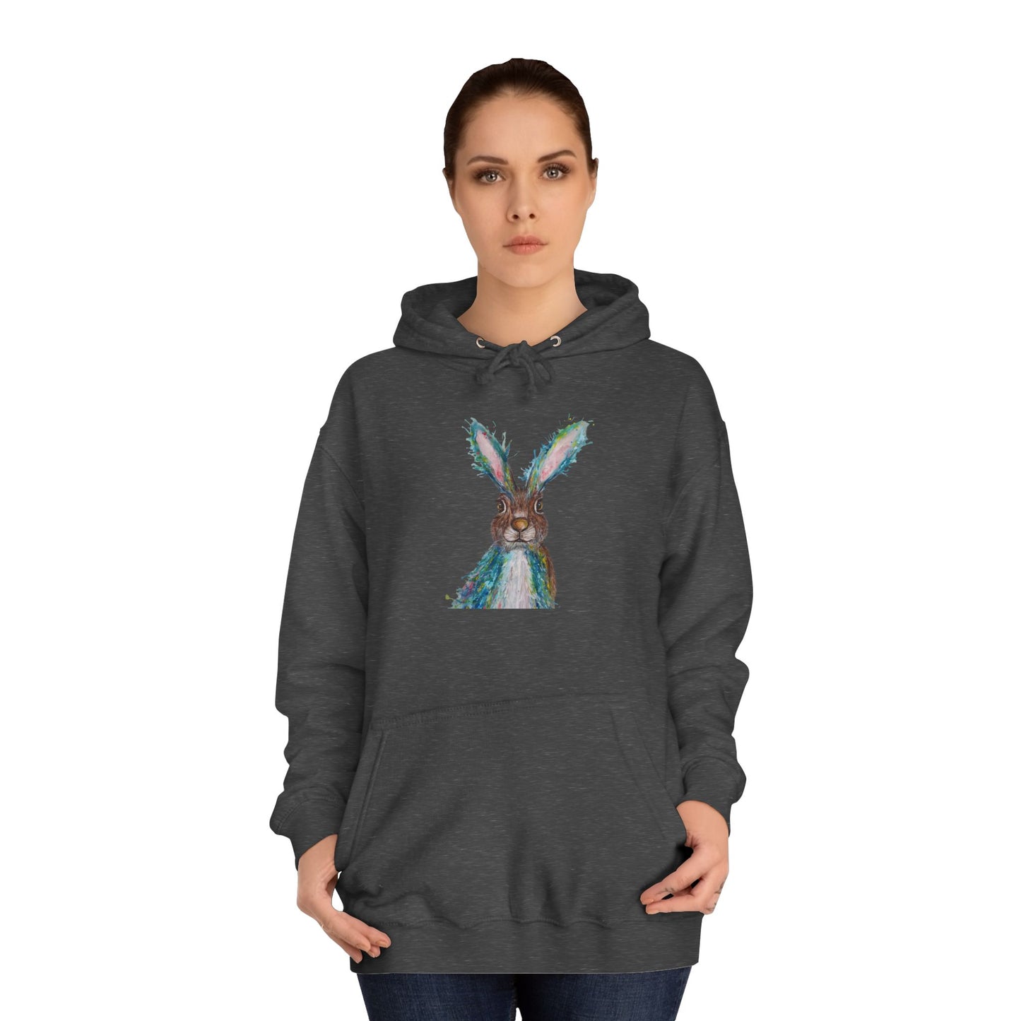 Watercolour Bunny Hoodie | Cute Rabbit Art, Sweatshirt