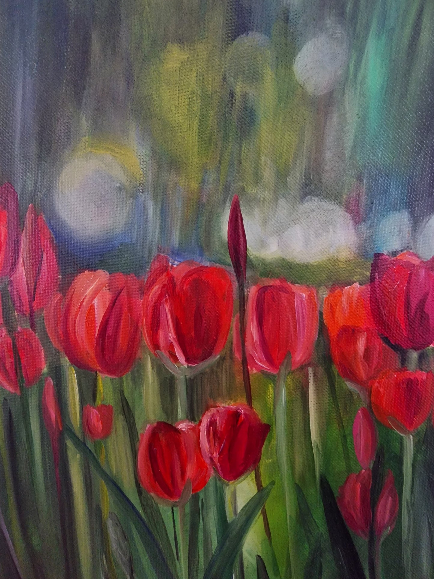 SOLD Colourburst Tulips, Set of Three paintings