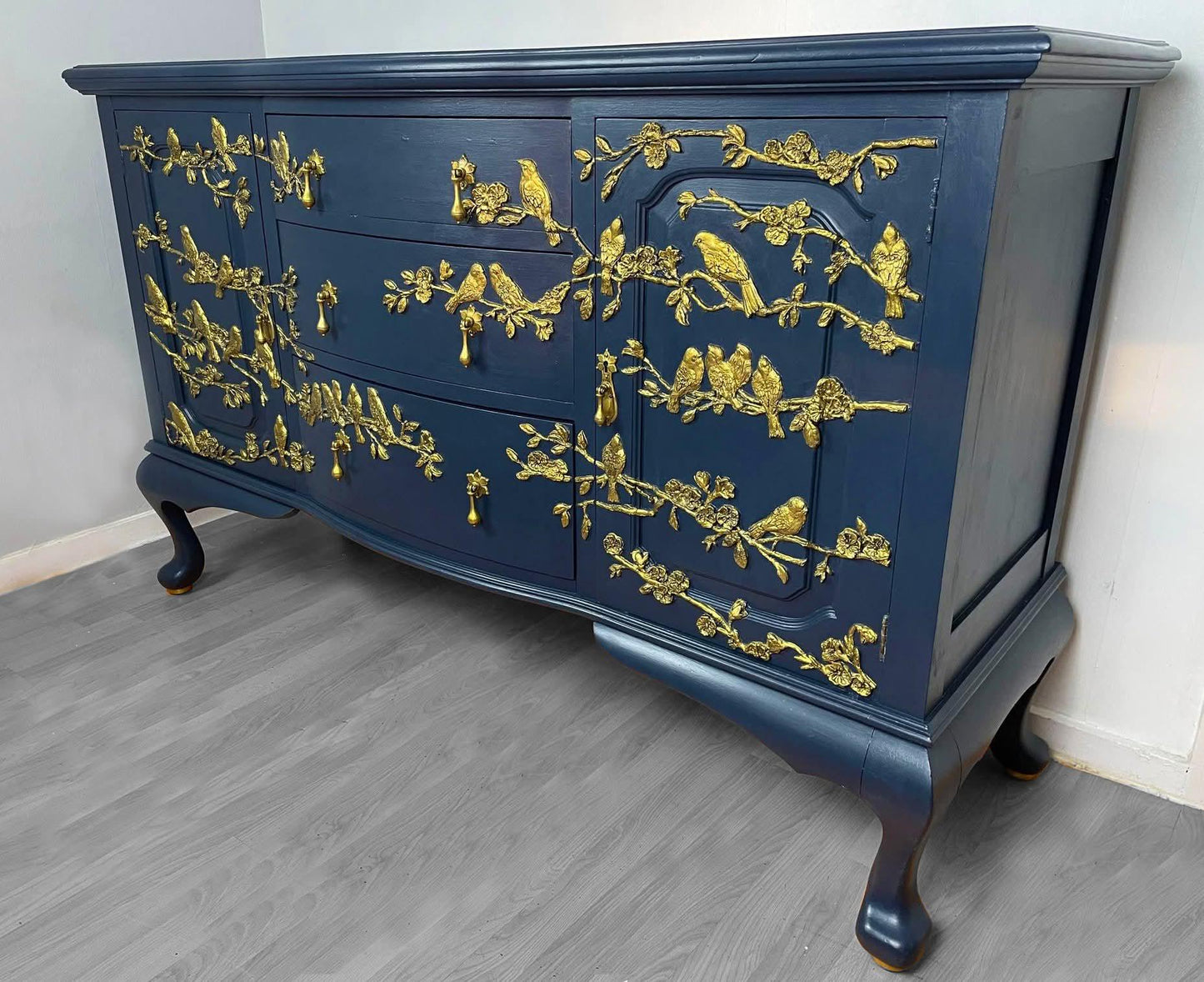 SOLD- Nightingale Sideboard, Handpainted