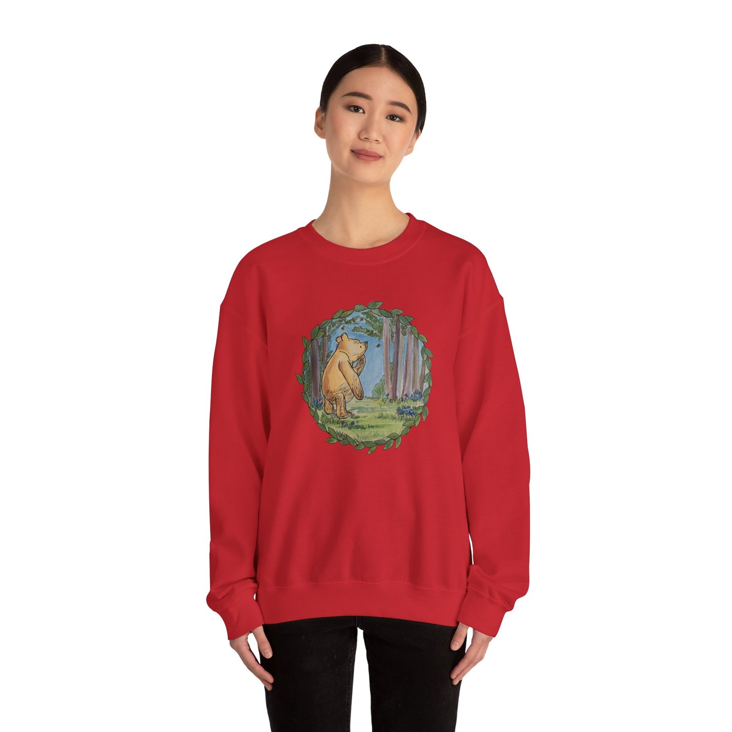 Winnie the Pooh, Hundred Acre Wood Crewneck Sweatshirt | Circle Design