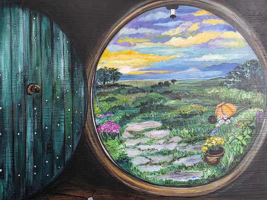 Lord of the Rings, Bilbo Baggins - The Shire, Hand Painted Wall Art