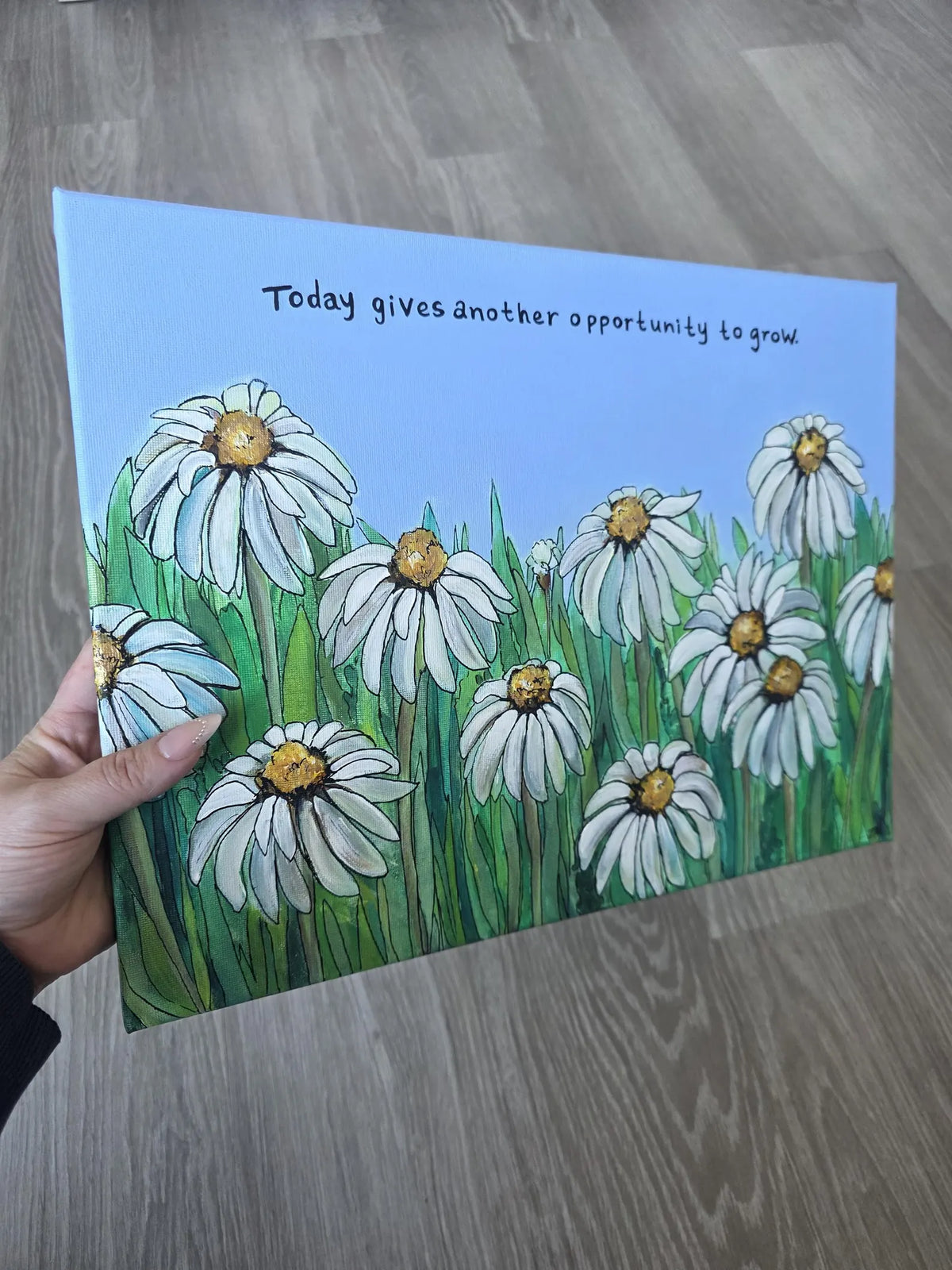 The Daisy Path, hand painted - Acrylic on Canvas