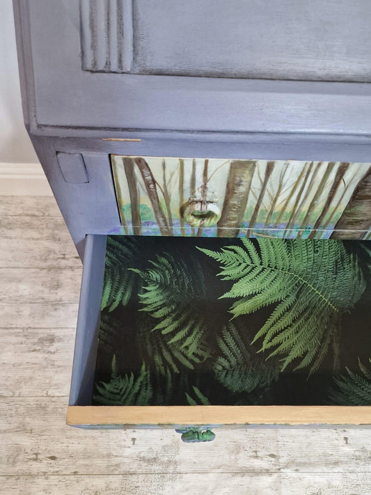 SOLD- Bluebell Woods Bureau , Handpainted