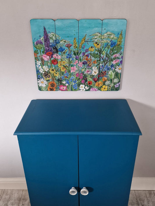 SOLD Where the Wildflowers Gather, Original Hand Painted Design