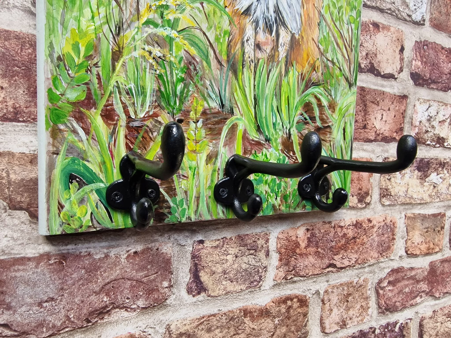 SOLD Twilight Fox, Hand Painted Hookset