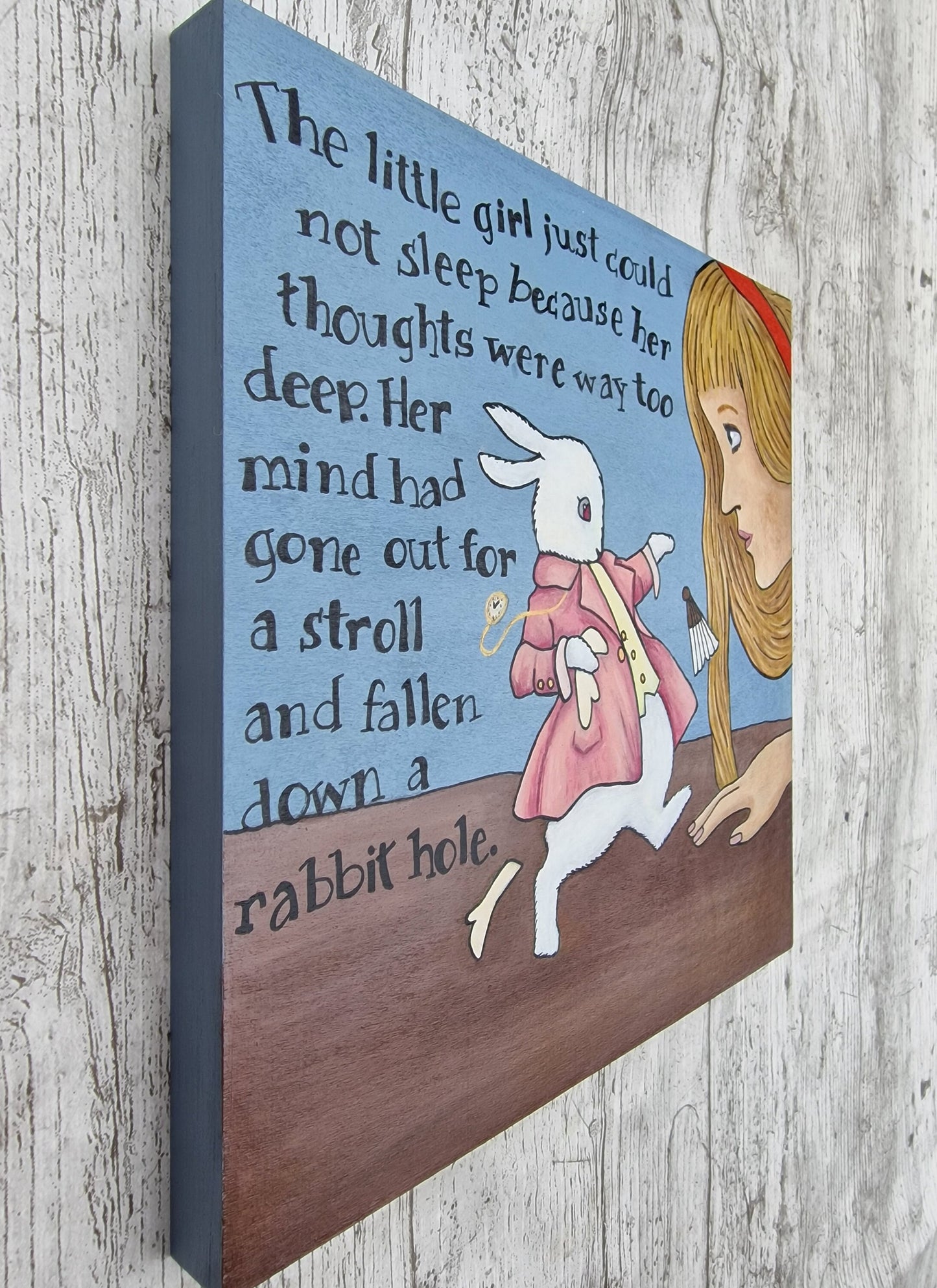 Alice and the White Rabbit Painting