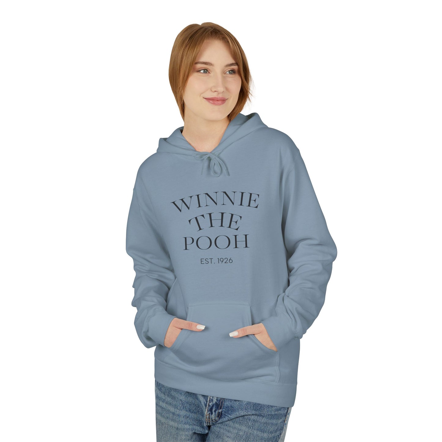 Winnie the Pooh Hoodie | Classic Storybook Illustration, Forest Backprint