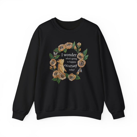 Winnie the Pooh Floral Wreath Sweatshirt, Winnie Quote