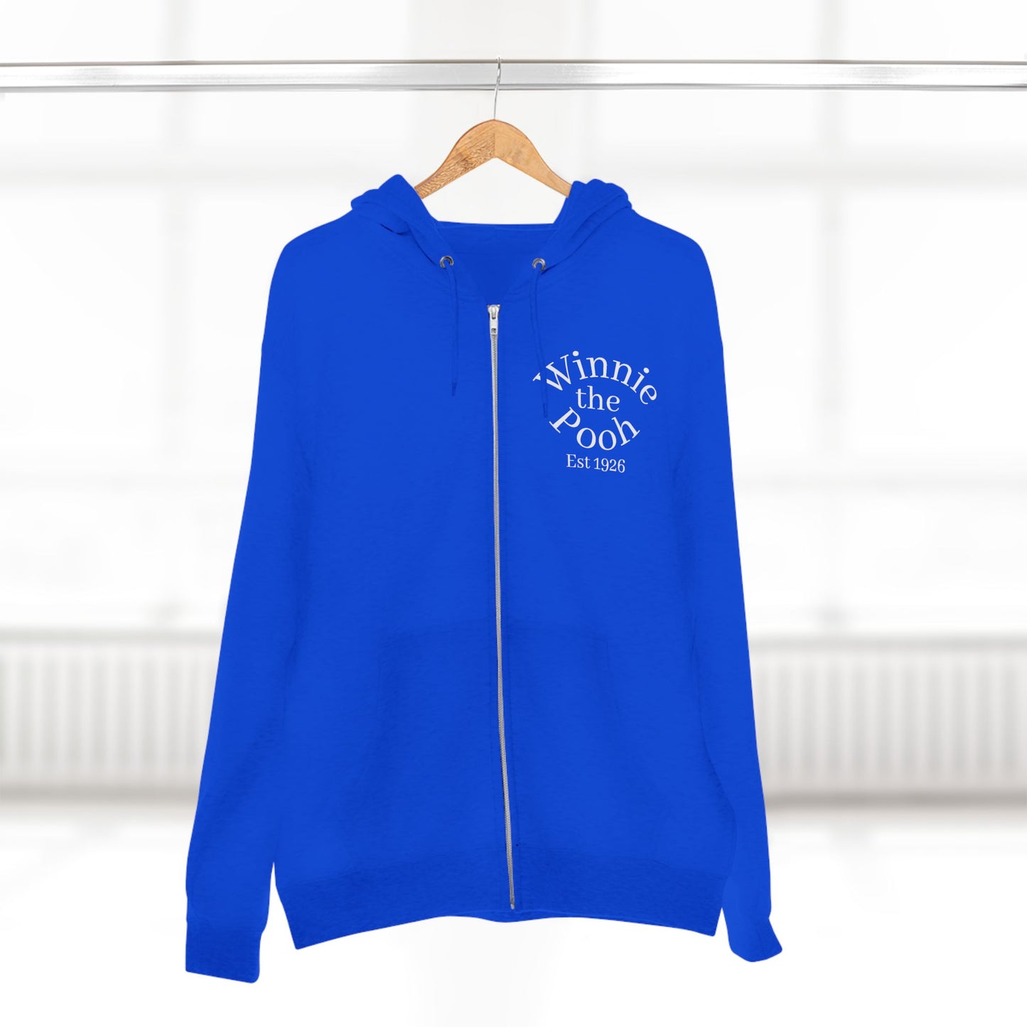 Winnie the Pooh Forest Illustration Zip Hoodie | Vintage Storybook Design