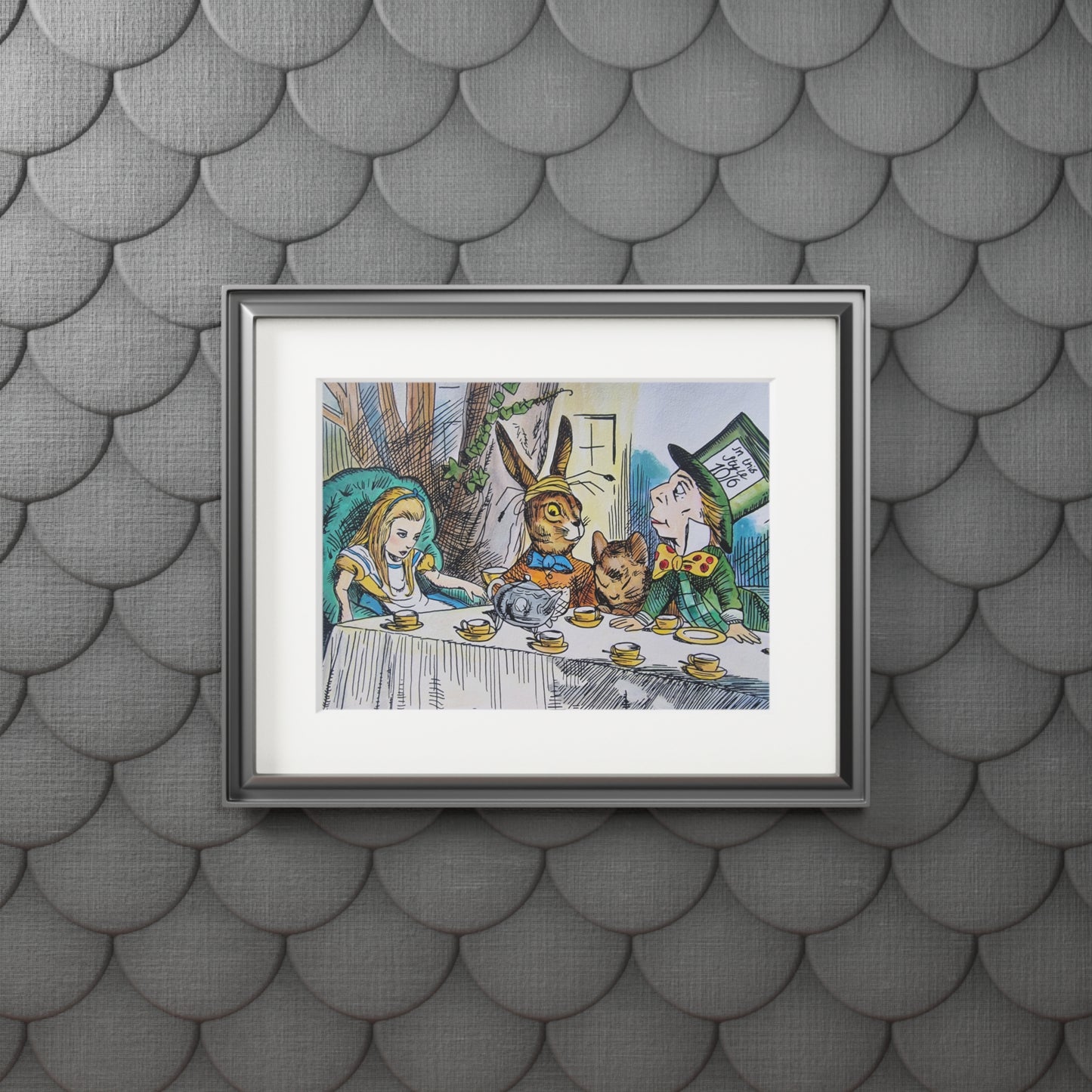 Alice in Wonderland Tea Party Fine Art Print | Passepartout Frame