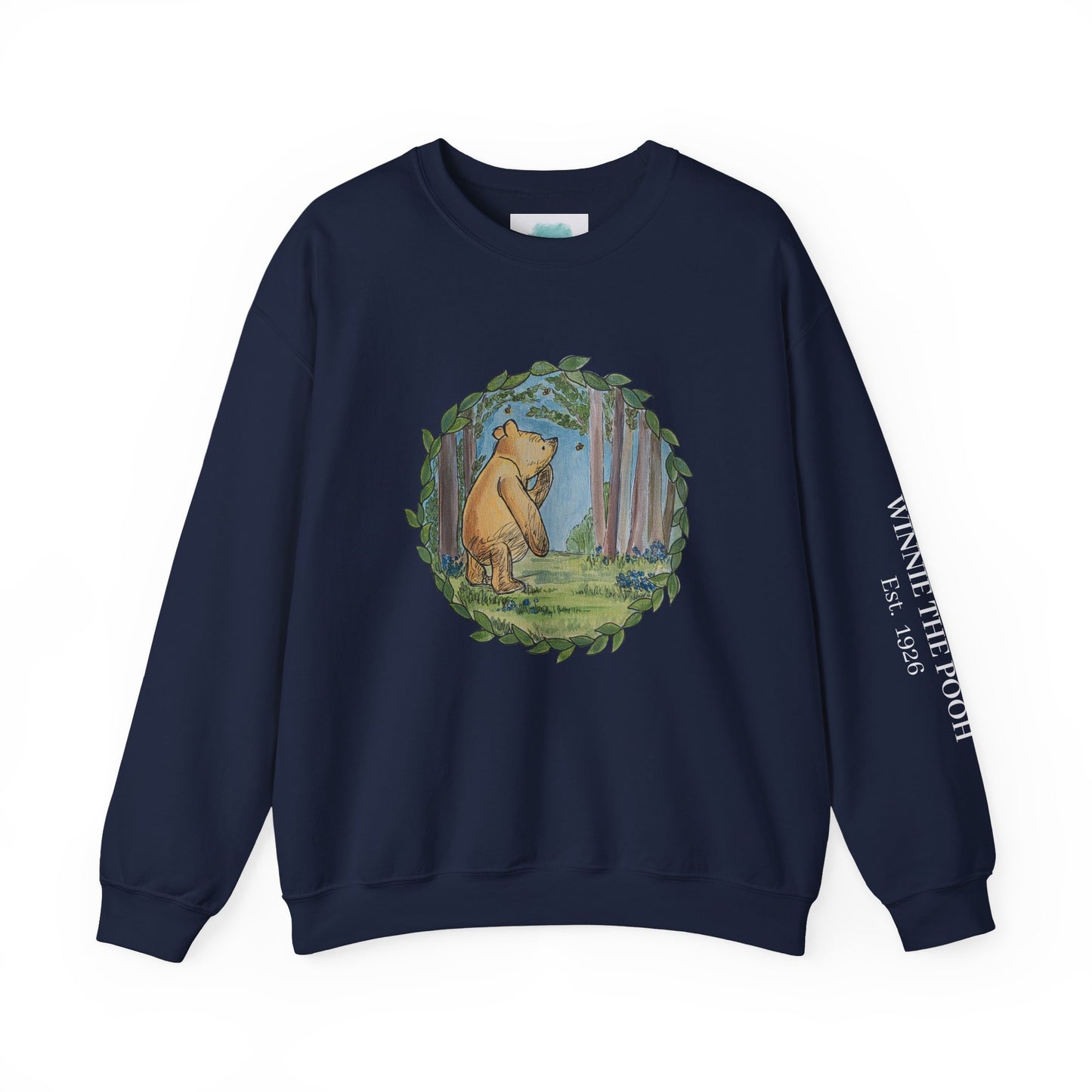 Winnie the Pooh Forest Illustration Sweatshirt | Vintage Storybook Bear Crewneck