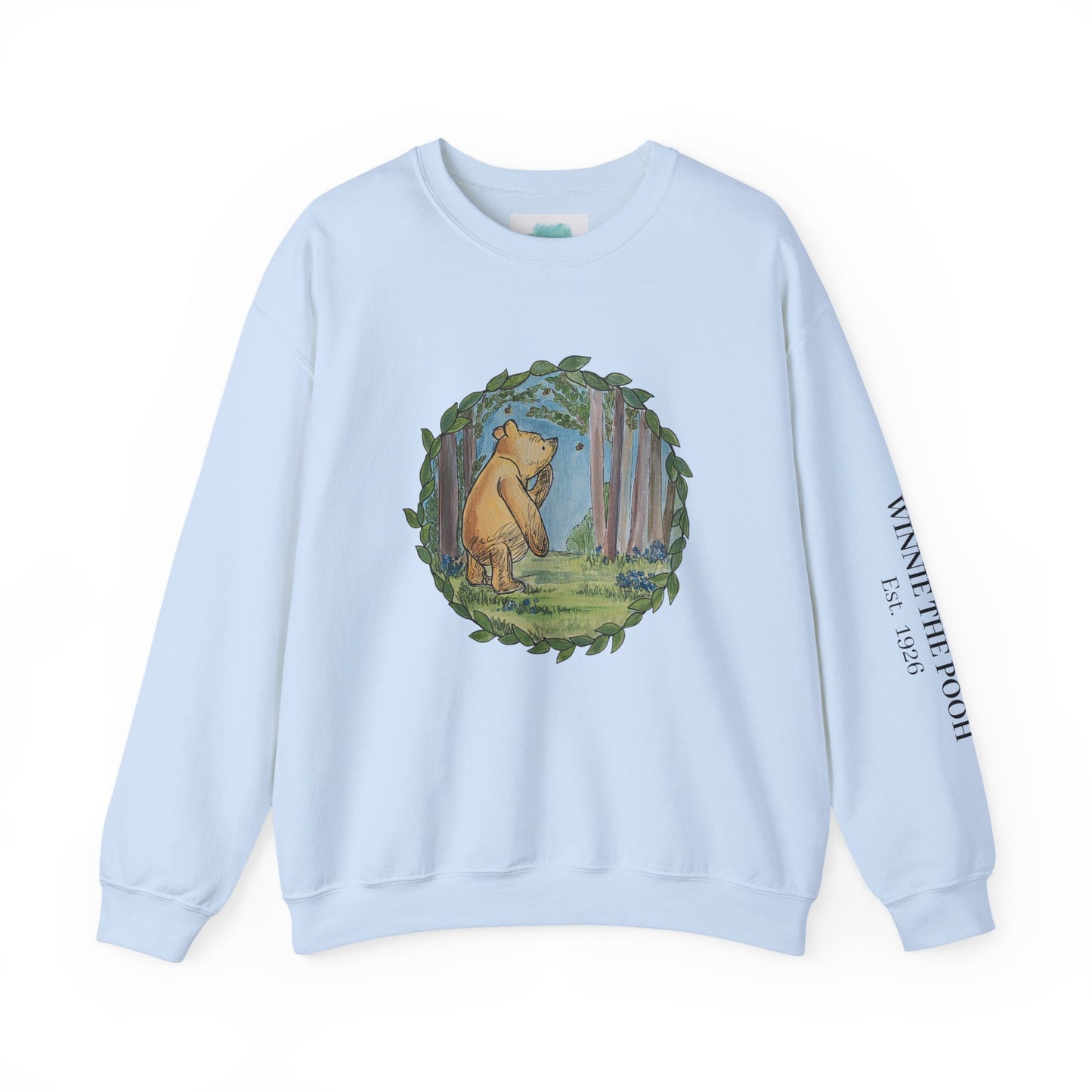 Winnie the Pooh Forest Illustration Sweatshirt | Vintage Storybook Bear Crewneck
