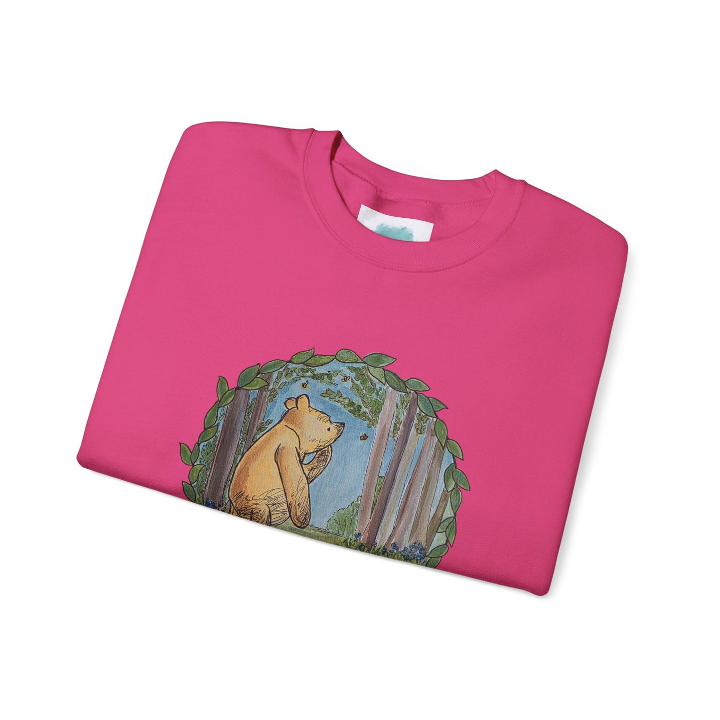 Winnie the Pooh Forest Illustration Sweatshirt | Vintage Storybook Bear Crewneck