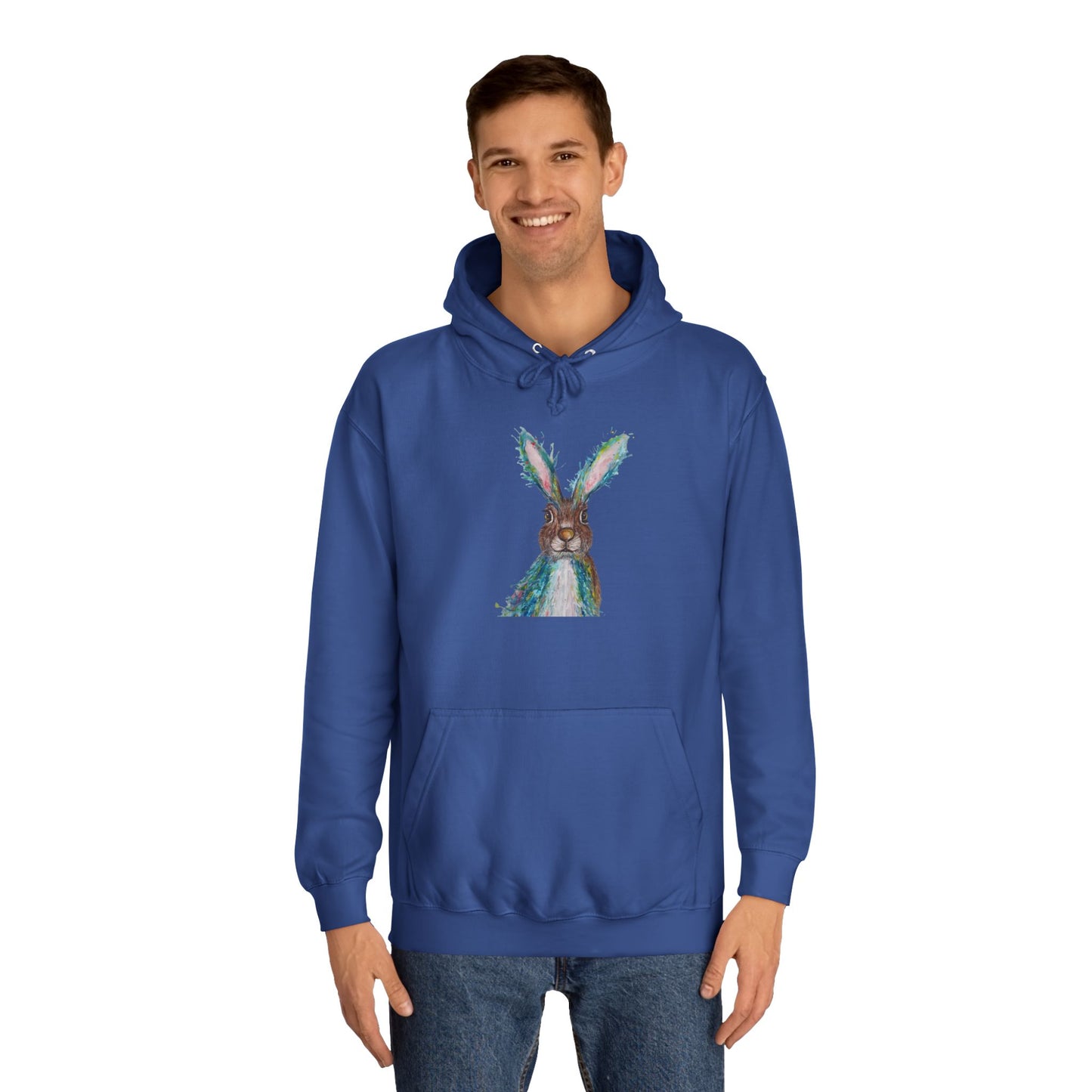 Watercolour Bunny Hoodie | Cute Rabbit Art, Sweatshirt