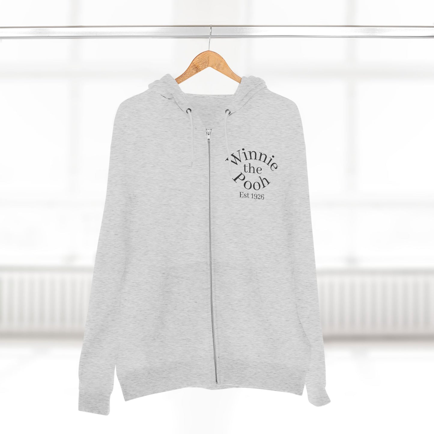 Winnie the Pooh Forest Illustration Zip Hoodie | Vintage Storybook Design