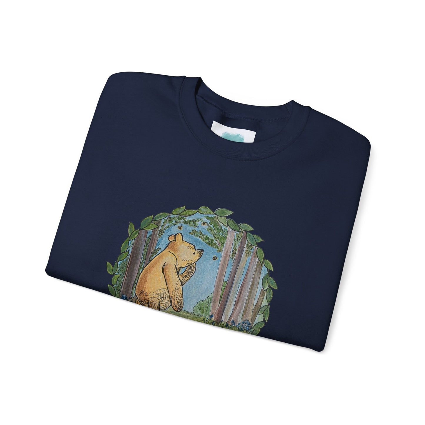 Winnie the Pooh Forest Illustration Sweatshirt | Vintage Storybook Bear Crewneck
