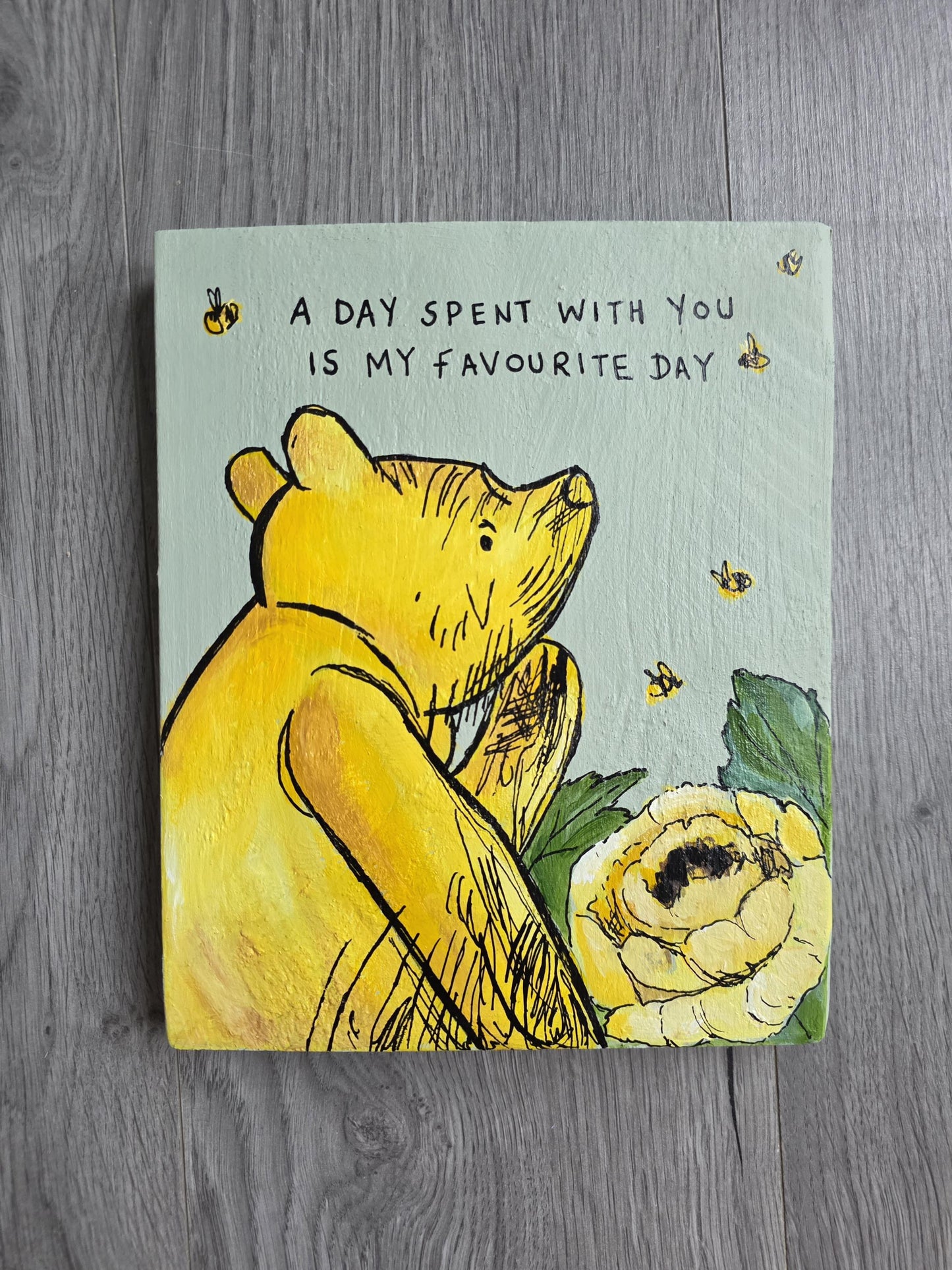 Winnie the Pooh - My Favourite Day, handpainted