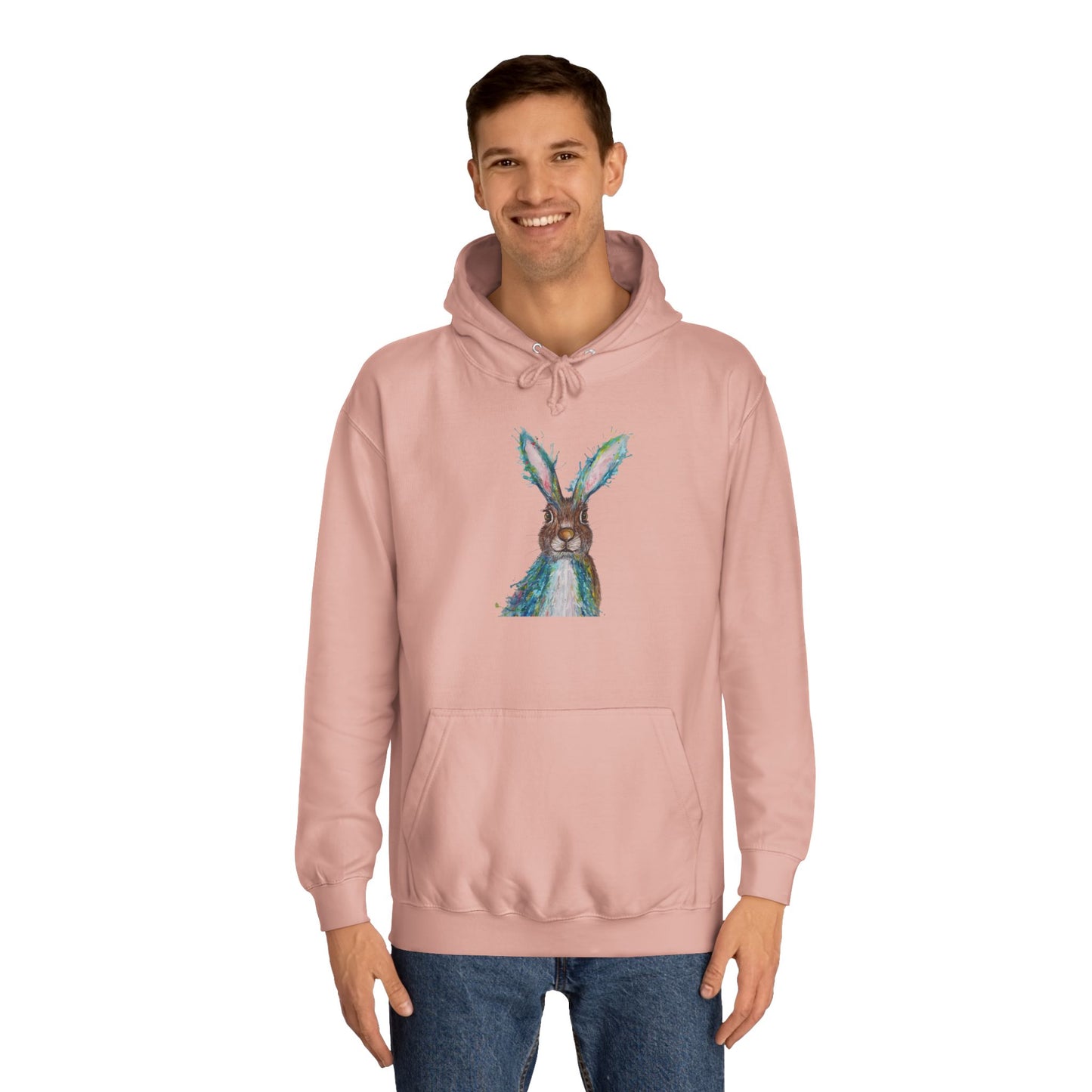 Watercolour Bunny Hoodie | Cute Rabbit Art, Sweatshirt