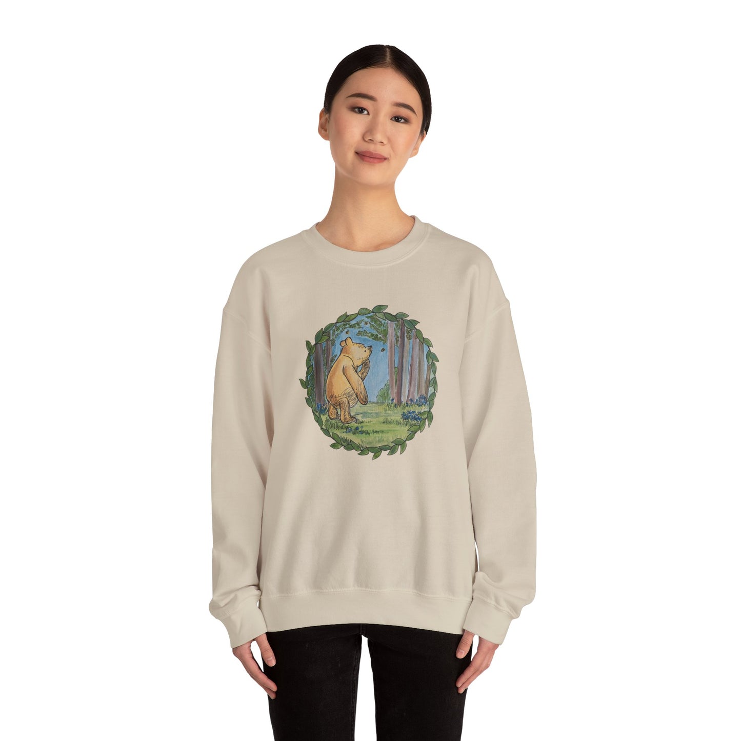 Winnie the Pooh, Hundred Acre Wood Crewneck Sweatshirt | Circle Design
