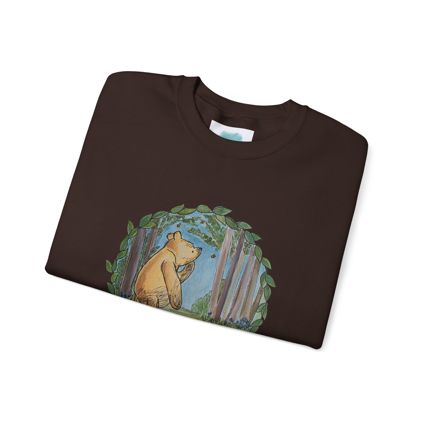 Winnie the Pooh Forest Illustration Sweatshirt | Vintage Storybook Bear Crewneck