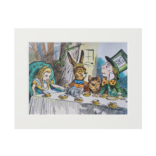 Alice in Wonderland Tea Party Fine Art Print | Passepartout Frame
