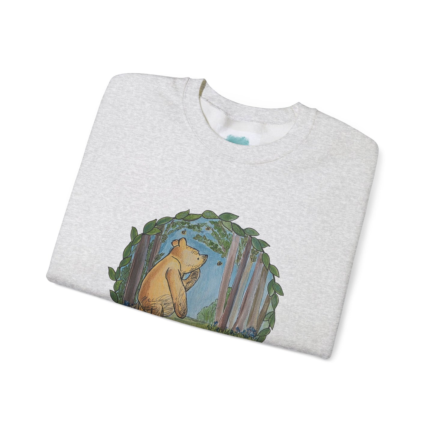 Winnie the Pooh Forest Illustration Sweatshirt | Vintage Storybook Bear Crewneck