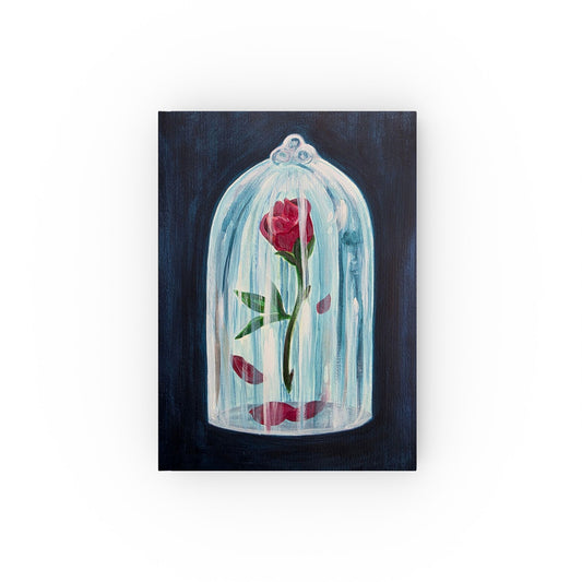Enchanted Rose in Glass Dome Journal | Hardback Notebook