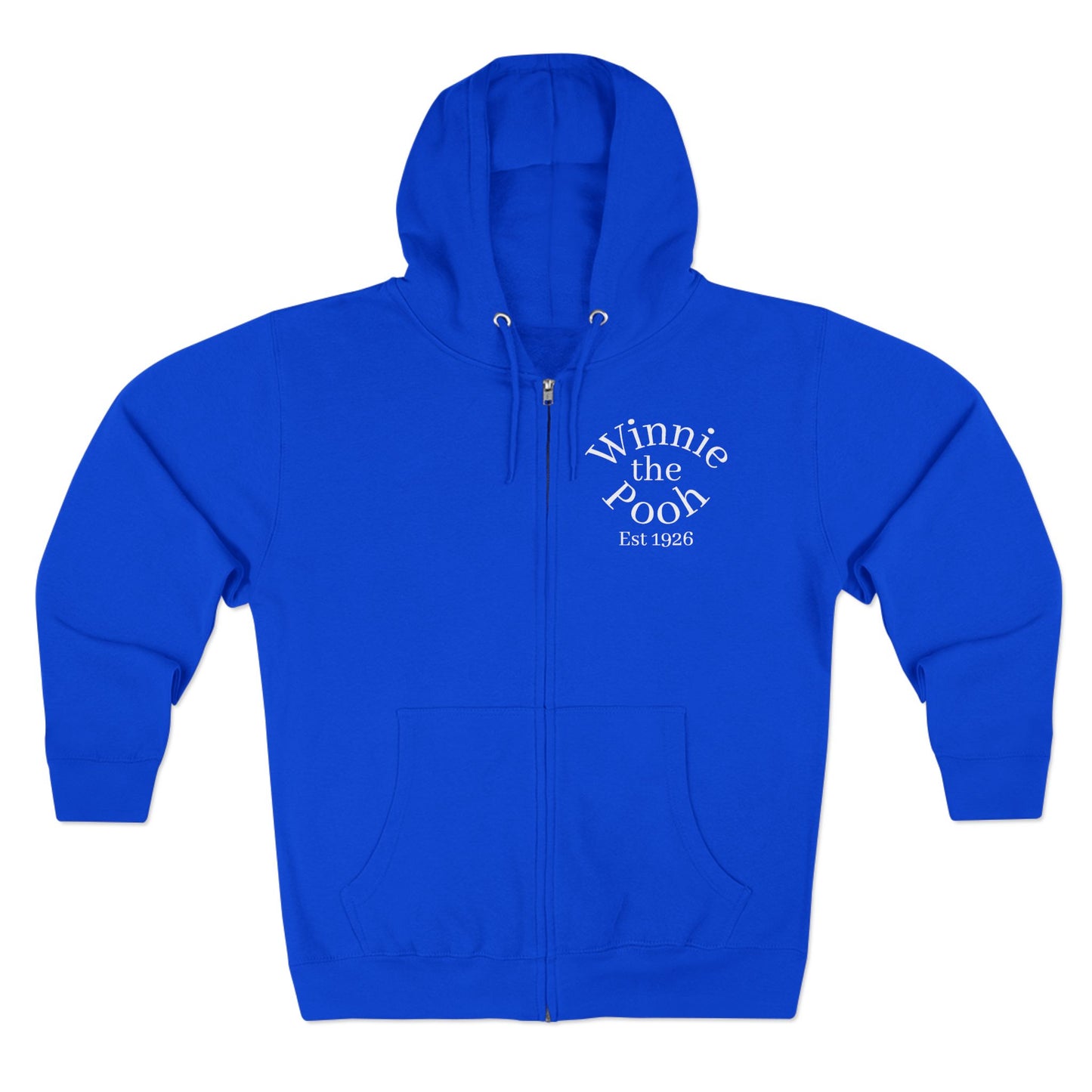 Winnie the Pooh Forest Illustration Zip Hoodie | Vintage Storybook Design