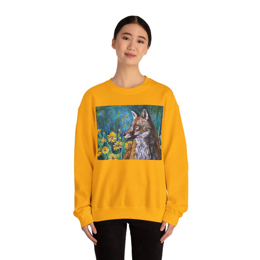 Fox Portrait Crewneck Sweatshirt | Fox Quote Back Print