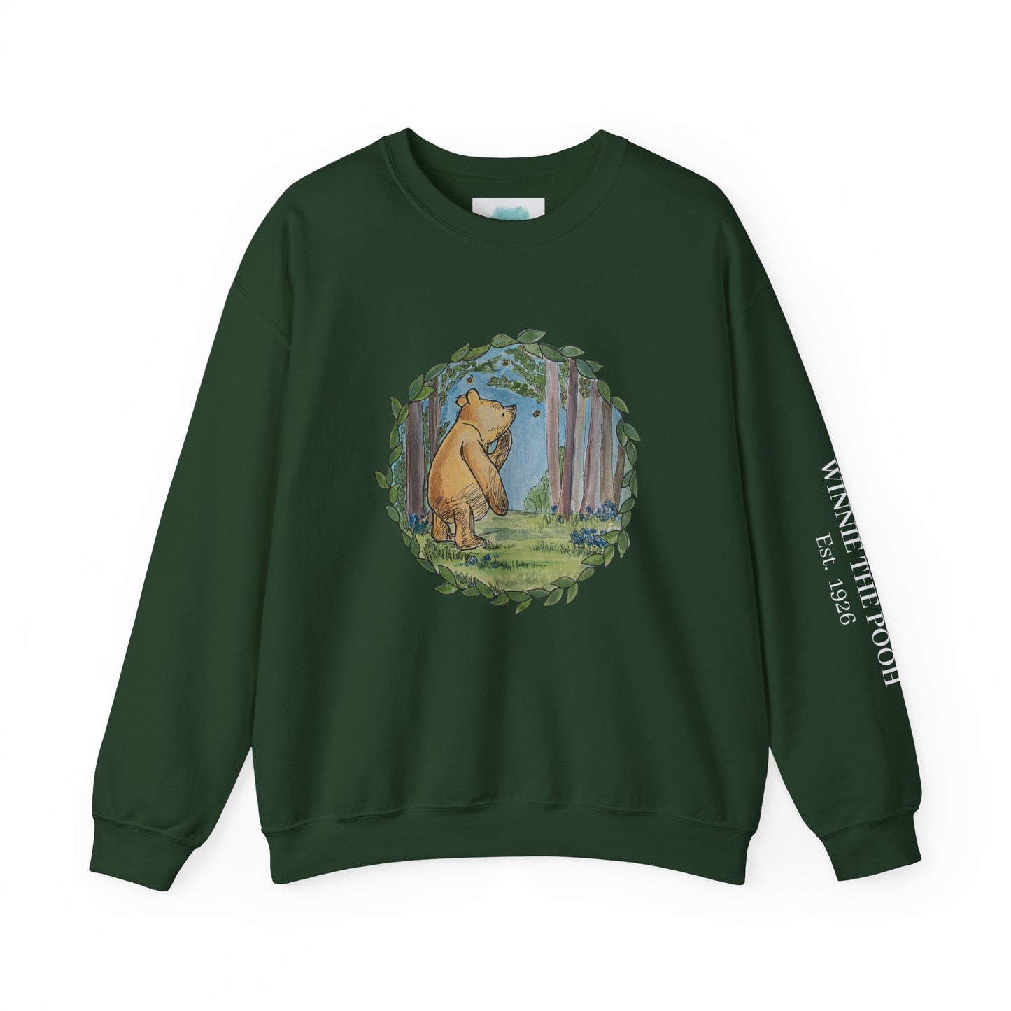 Winnie the Pooh Forest Illustration Sweatshirt | Vintage Storybook Bear Crewneck