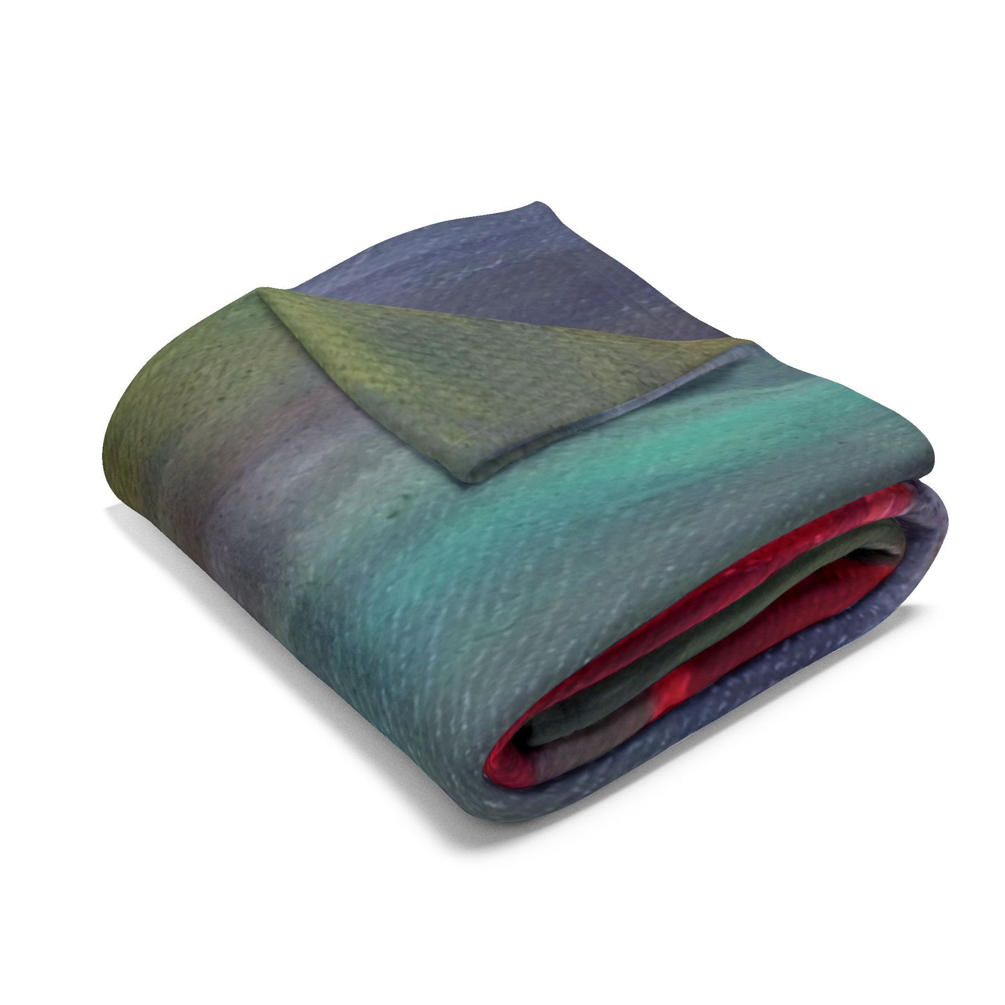 Red Tulip Field Arctic Fleece Blanket | Painterly Floral Throw