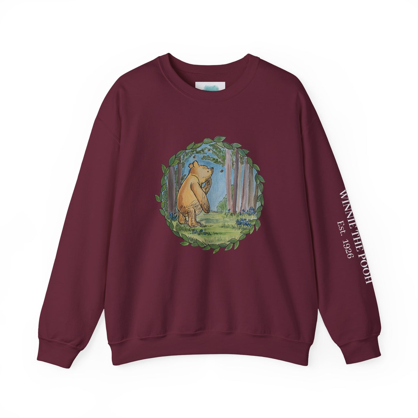 Winnie the Pooh Forest Illustration Sweatshirt | Vintage Storybook Bear Crewneck