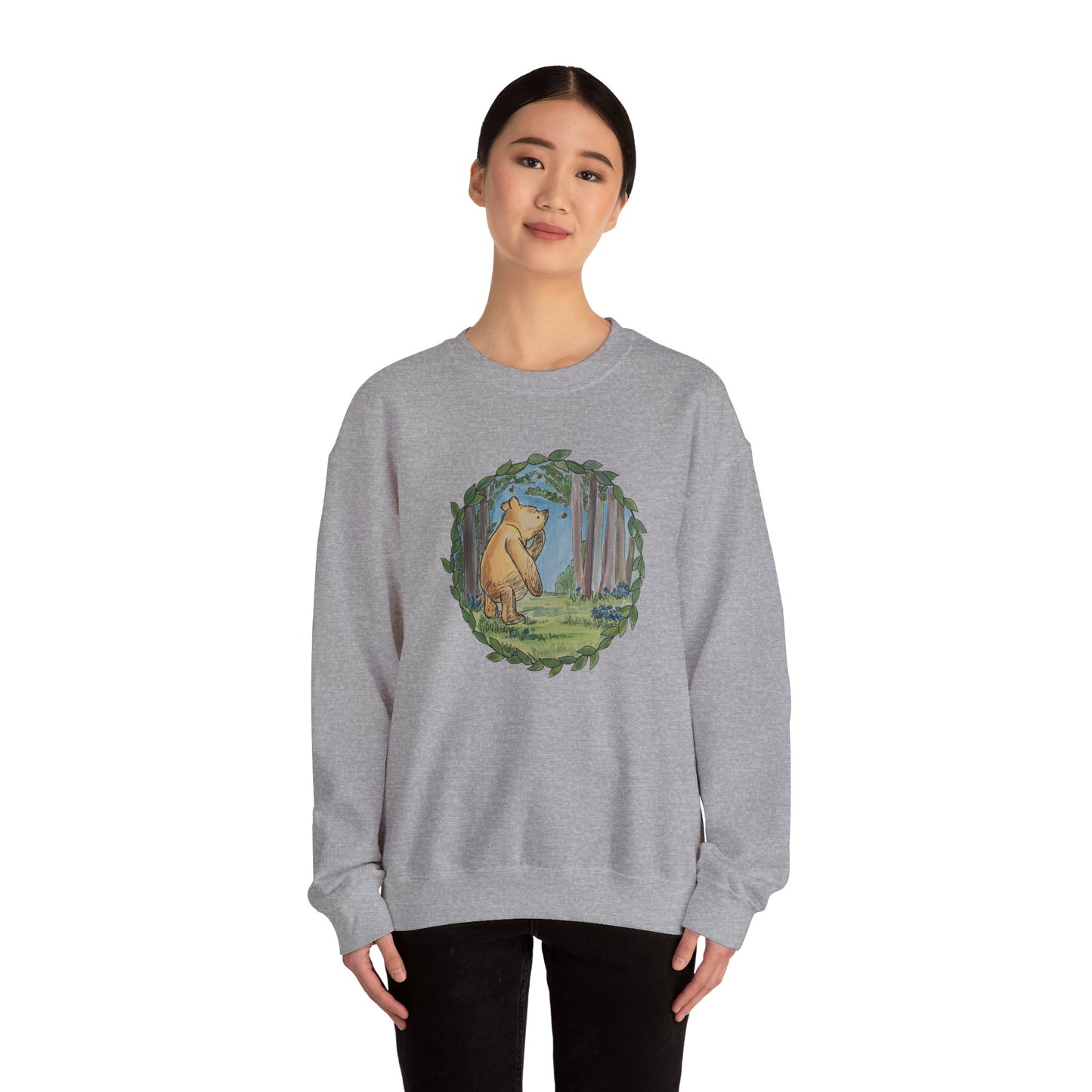 Winnie the Pooh, Hundred Acre Wood Crewneck Sweatshirt | Circle Design