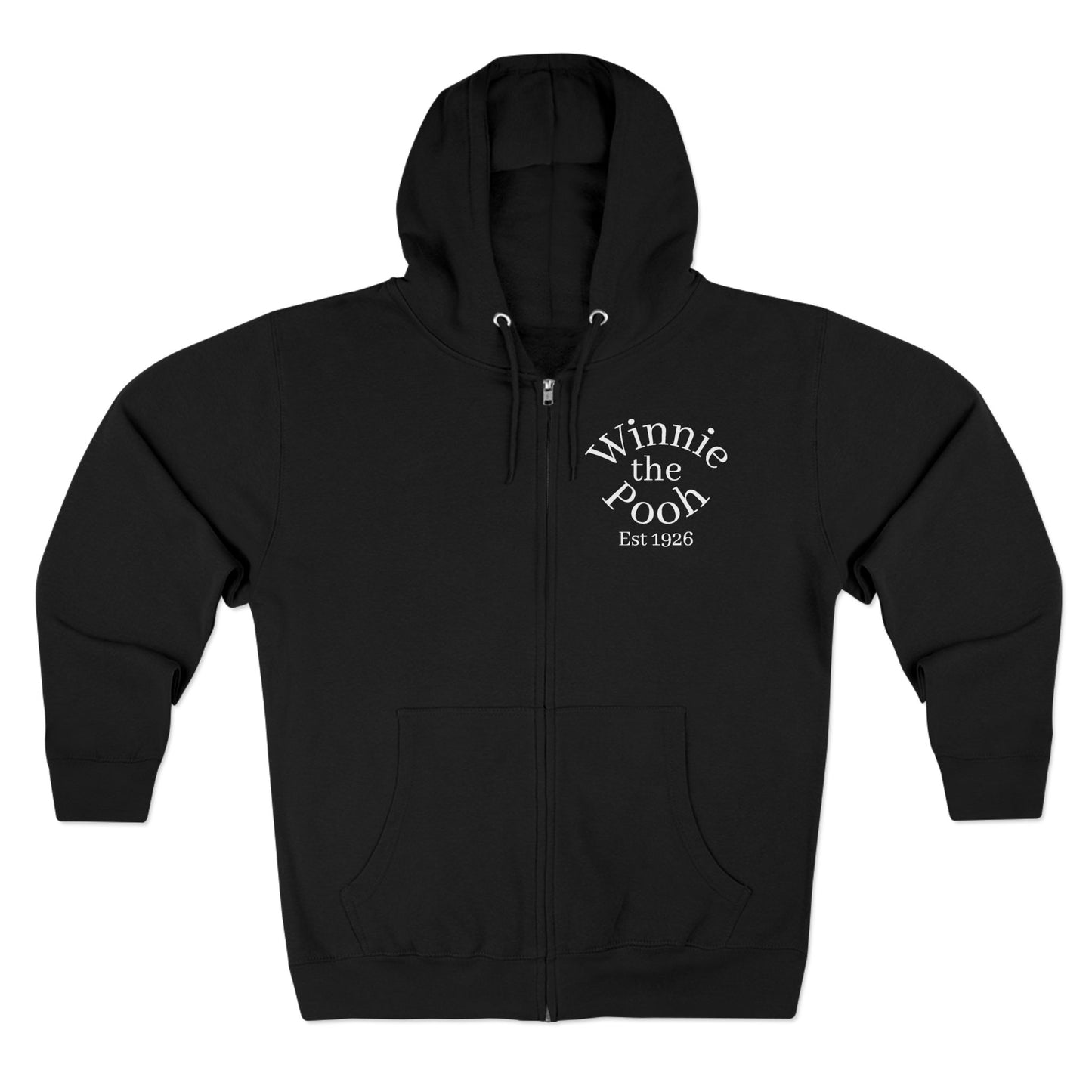 Winnie the Pooh Forest Illustration Zip Hoodie | Vintage Storybook Design