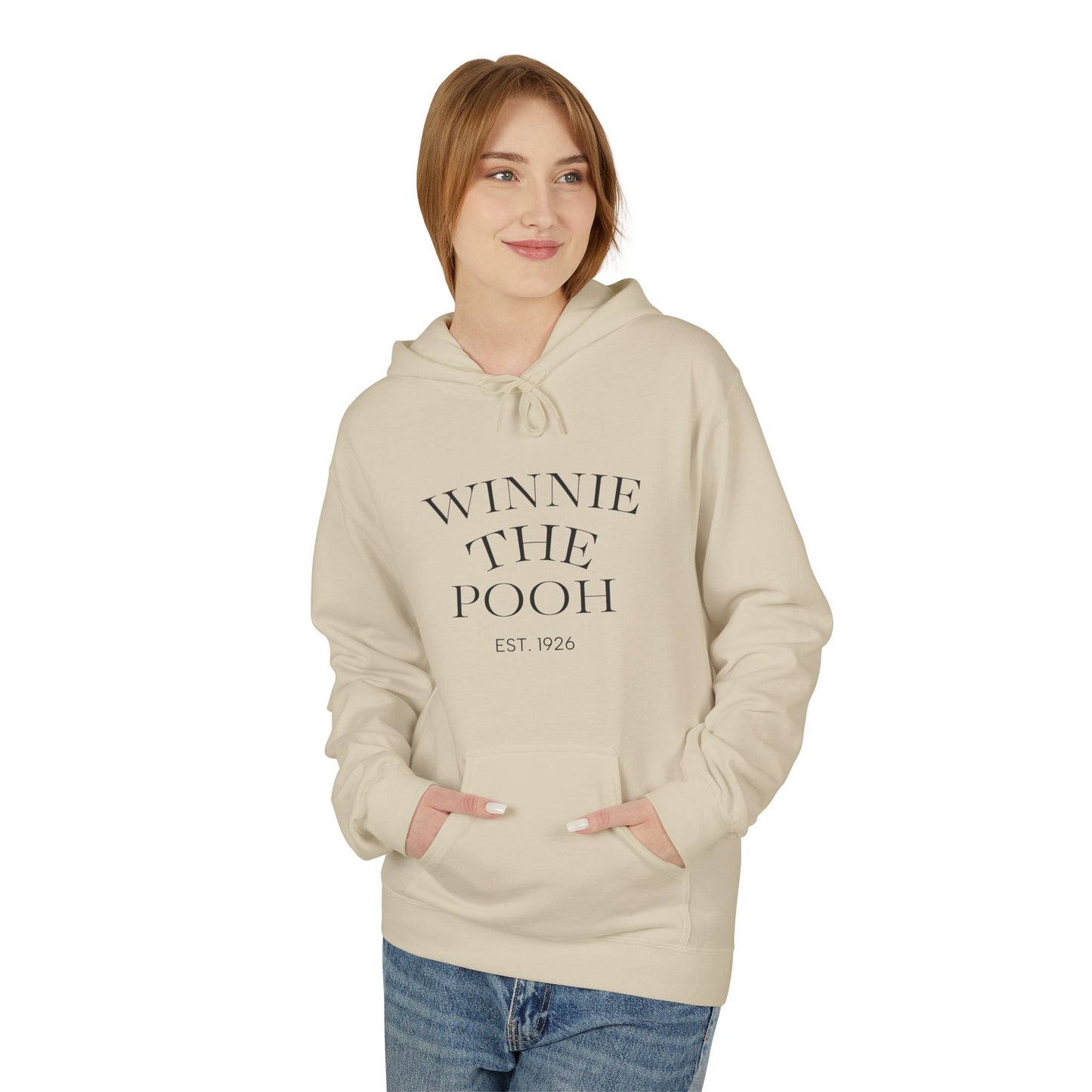 Winnie the Pooh Hoodie | Classic Storybook Illustration, Forest Backprint