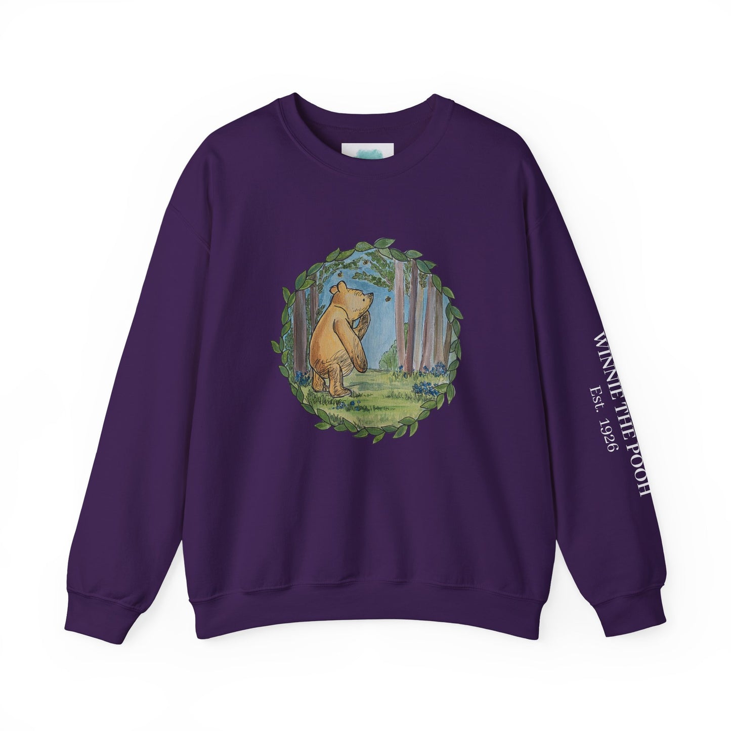 Winnie the Pooh Forest Illustration Sweatshirt | Vintage Storybook Bear Crewneck