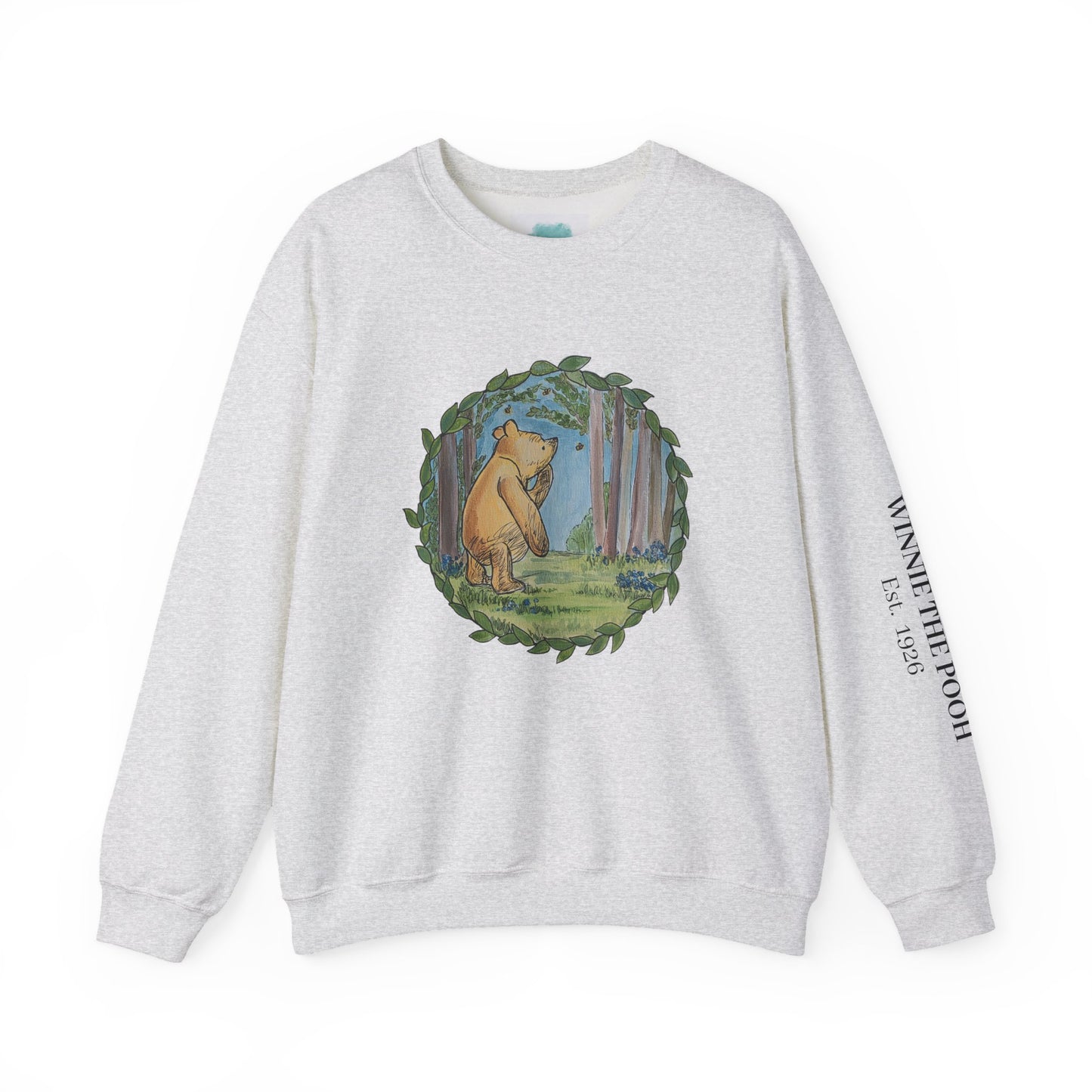 Winnie the Pooh Forest Illustration Sweatshirt | Vintage Storybook Bear Crewneck