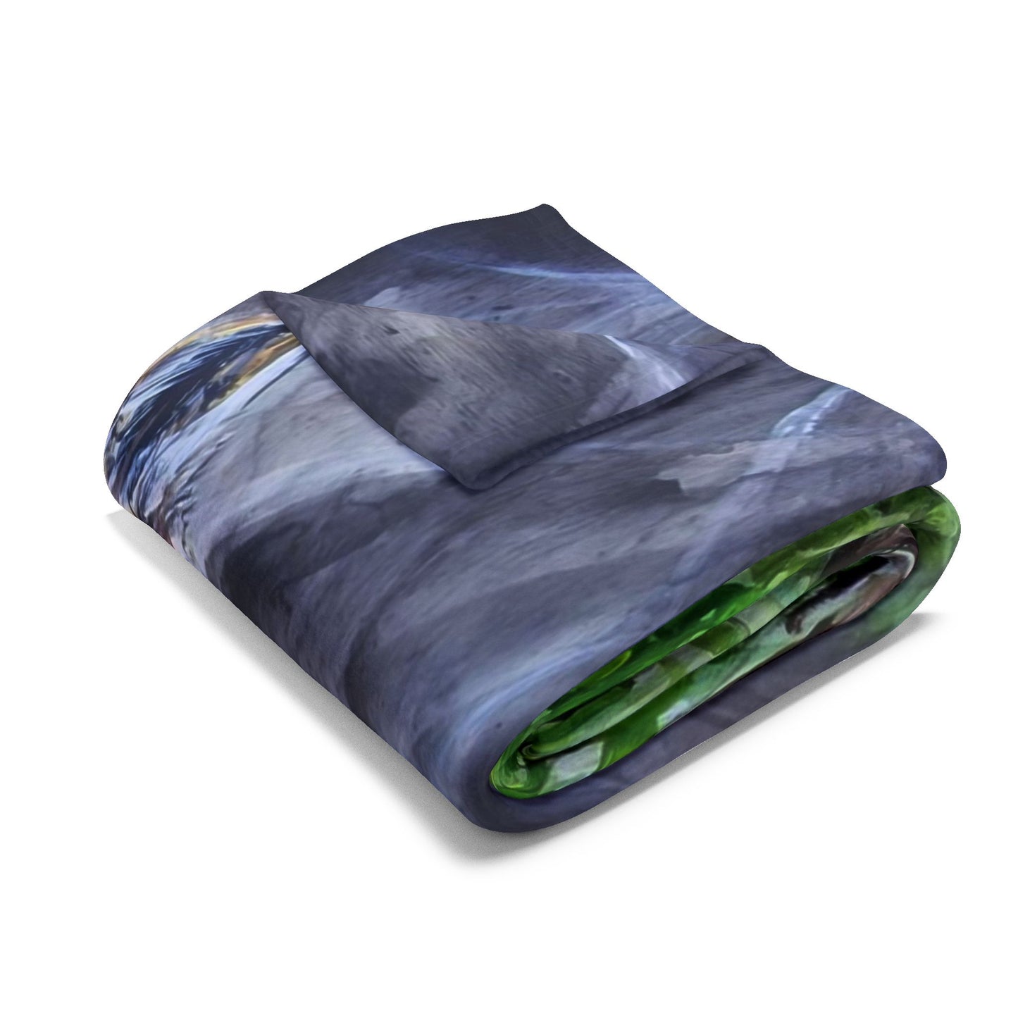Red Fox Illustration Arctic Fleece Blanket | Forest Wildlife Throw