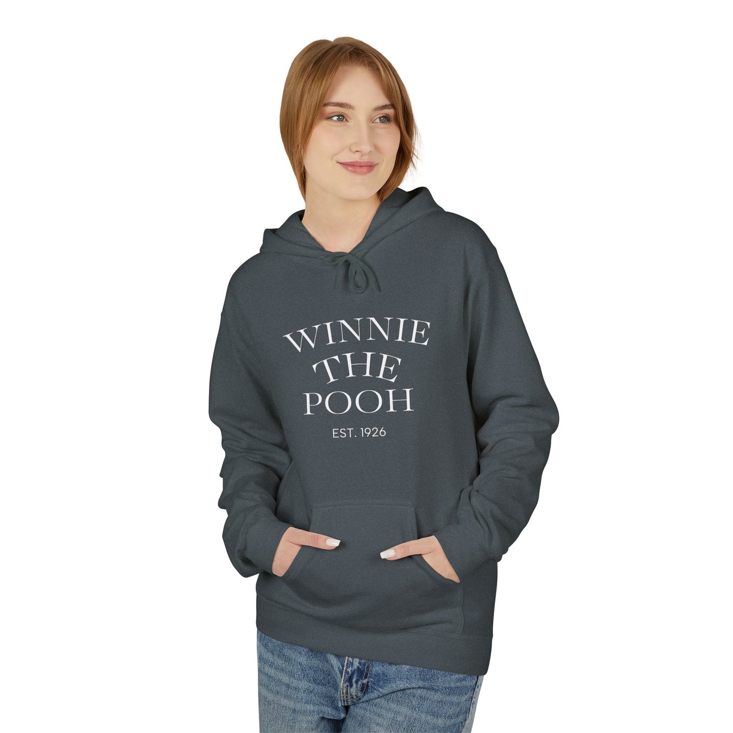 Winnie the Pooh Hoodie | Classic Storybook Illustration, Forest Backprint