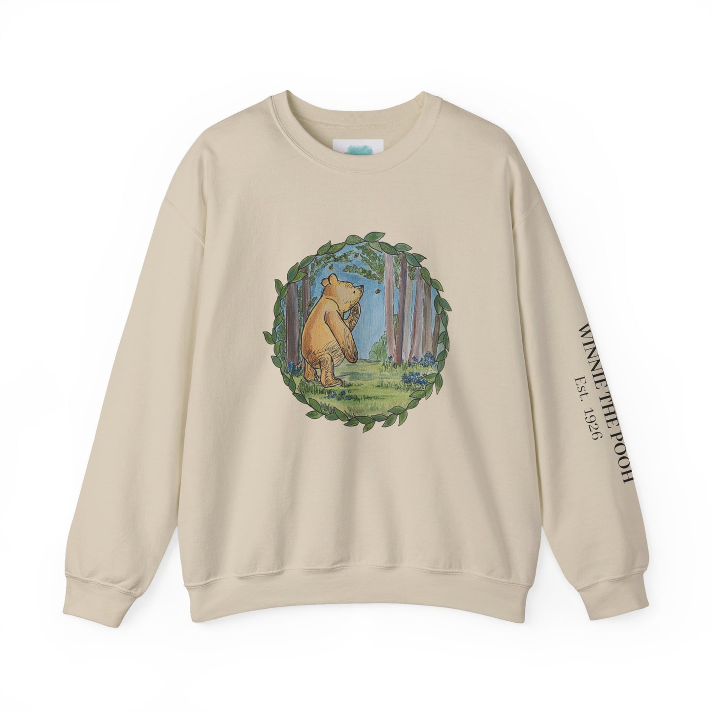 Winnie the Pooh Forest Illustration Sweatshirt | Vintage Storybook Bear Crewneck