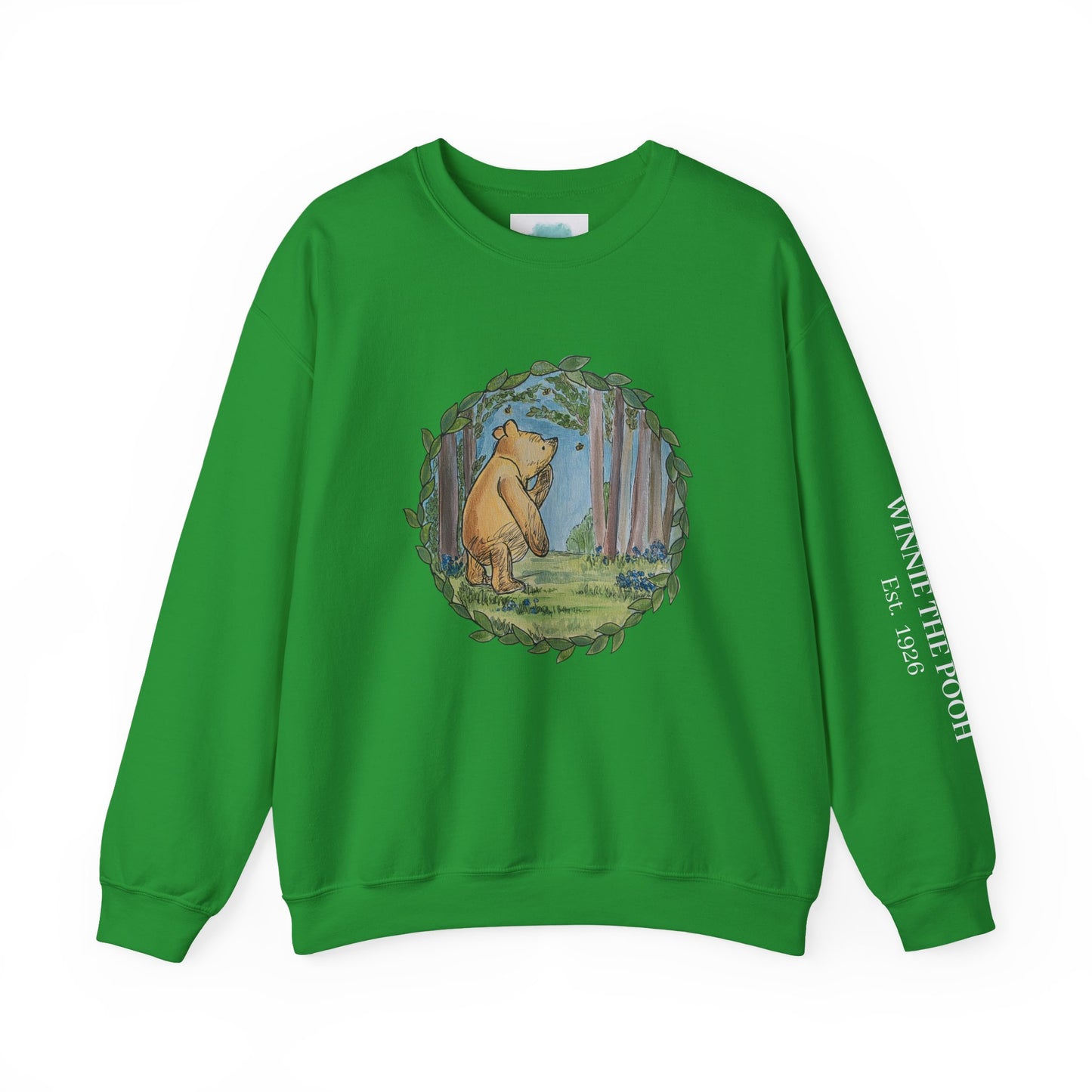 Winnie the Pooh Forest Illustration Sweatshirt | Vintage Storybook Bear Crewneck