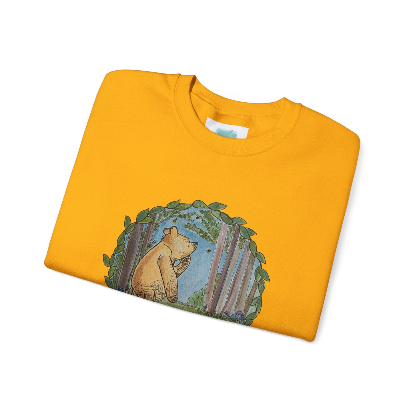 Winnie the Pooh Forest Illustration Sweatshirt | Vintage Storybook Bear Crewneck