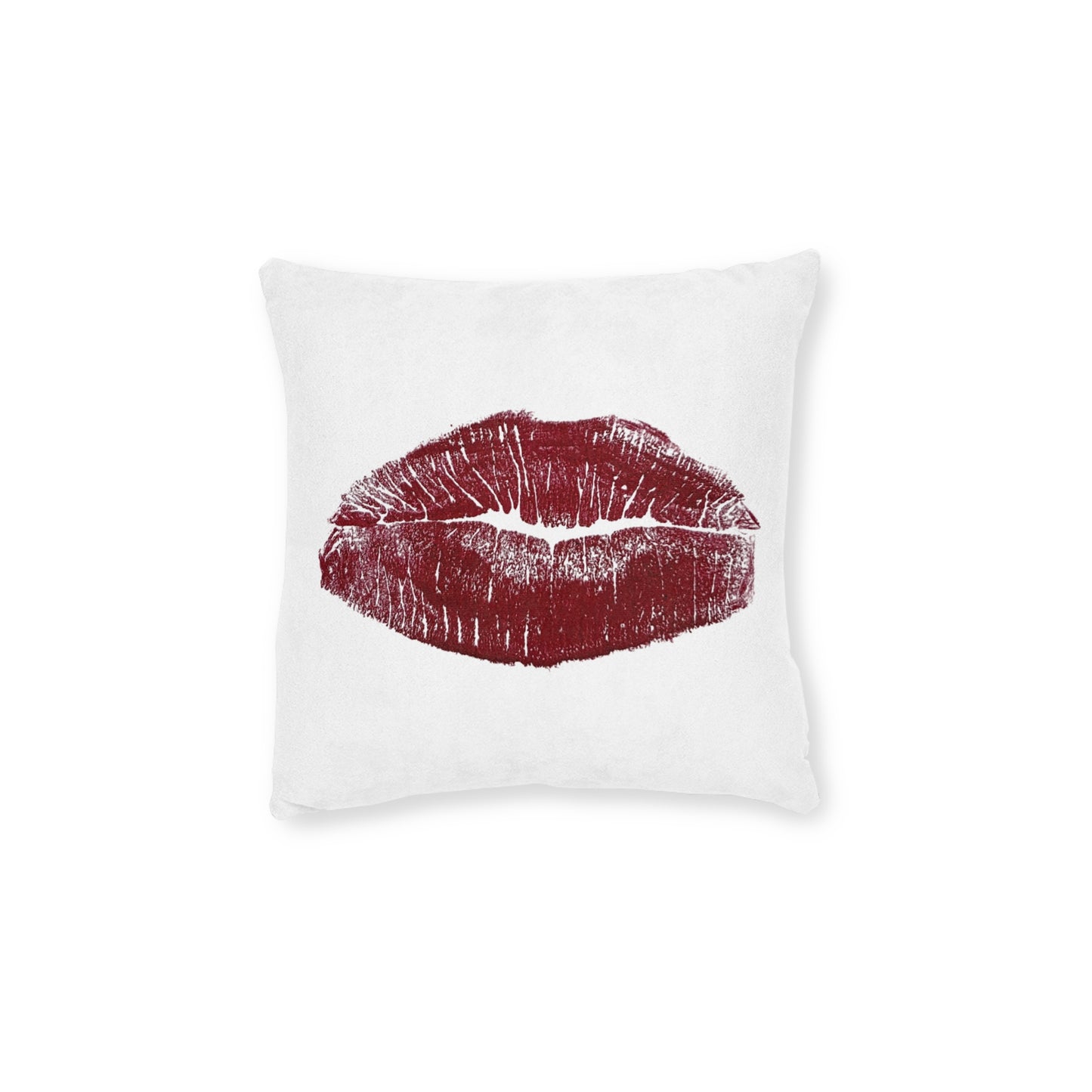 Kiss Print Square Pillow | Lipstick Lip Kiss Mark Pillow