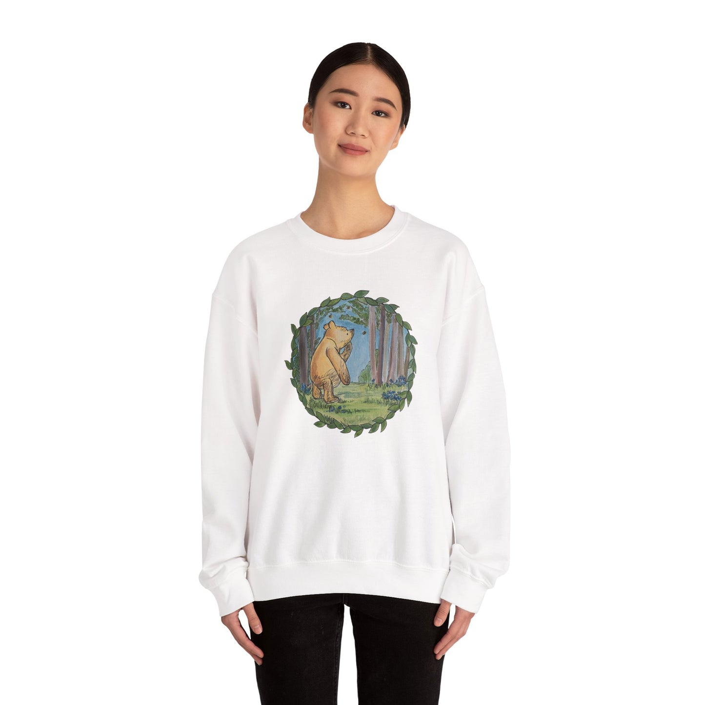 Winnie the Pooh, Hundred Acre Wood Crewneck Sweatshirt | Circle Design