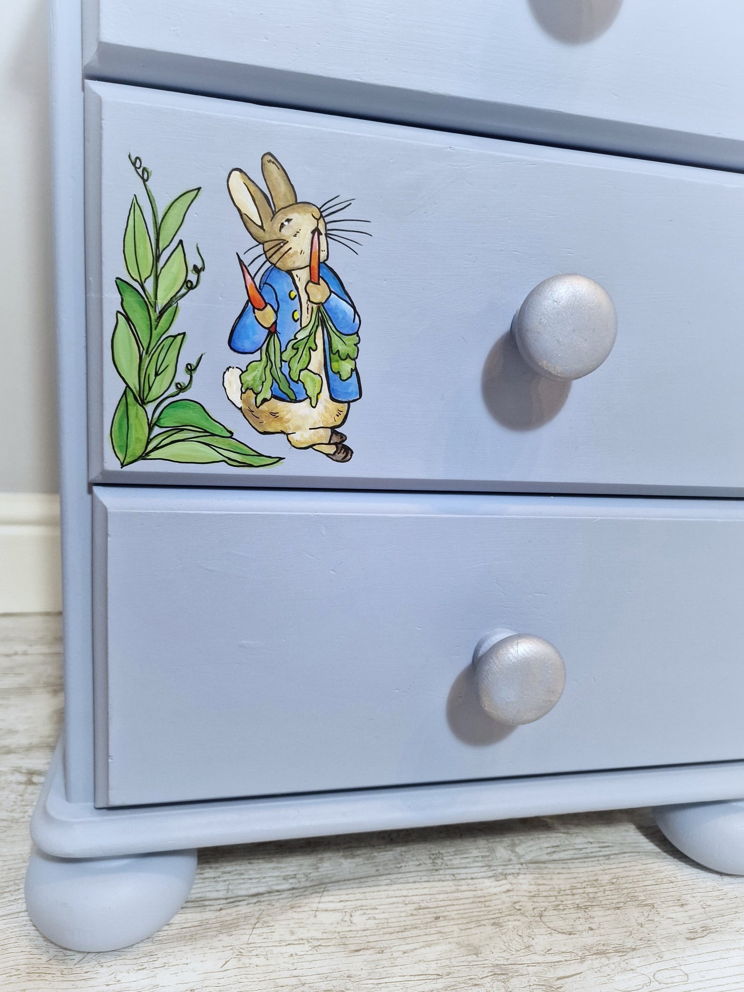 SOLD Peter Rabbit - Bedside Drawers, Hand Painted