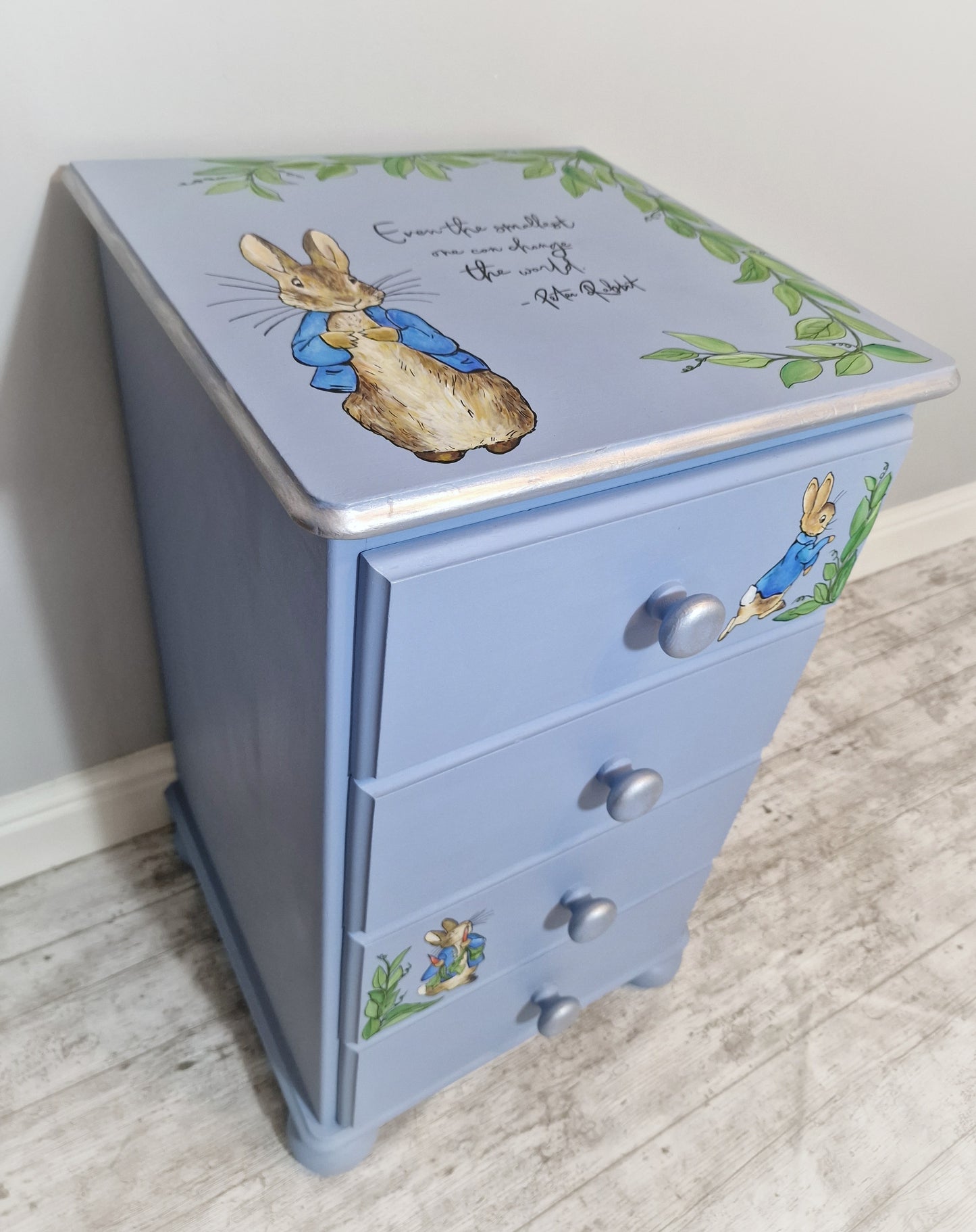 SOLD Peter Rabbit - Bedside Drawers, Hand Painted