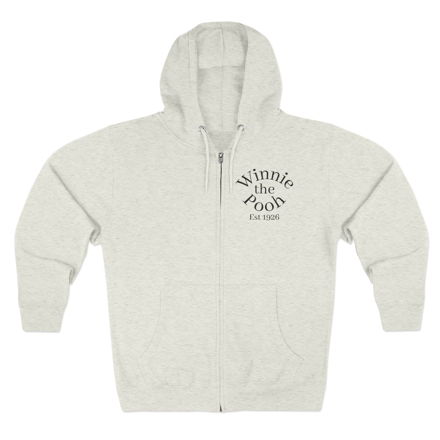 Winnie the Pooh Forest Illustration Zip Hoodie | Vintage Storybook Design