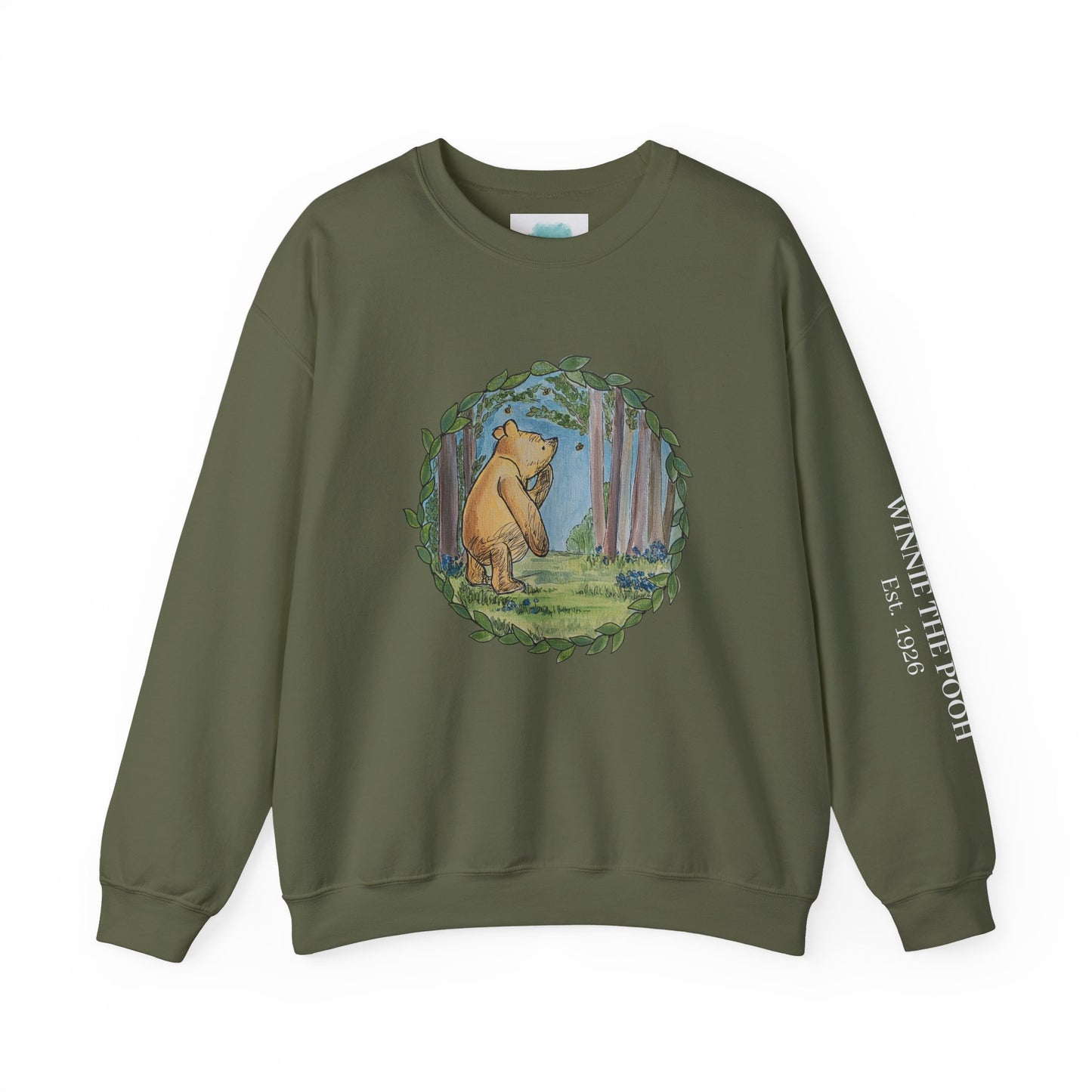 Winnie the Pooh Forest Illustration Sweatshirt | Vintage Storybook Bear Crewneck